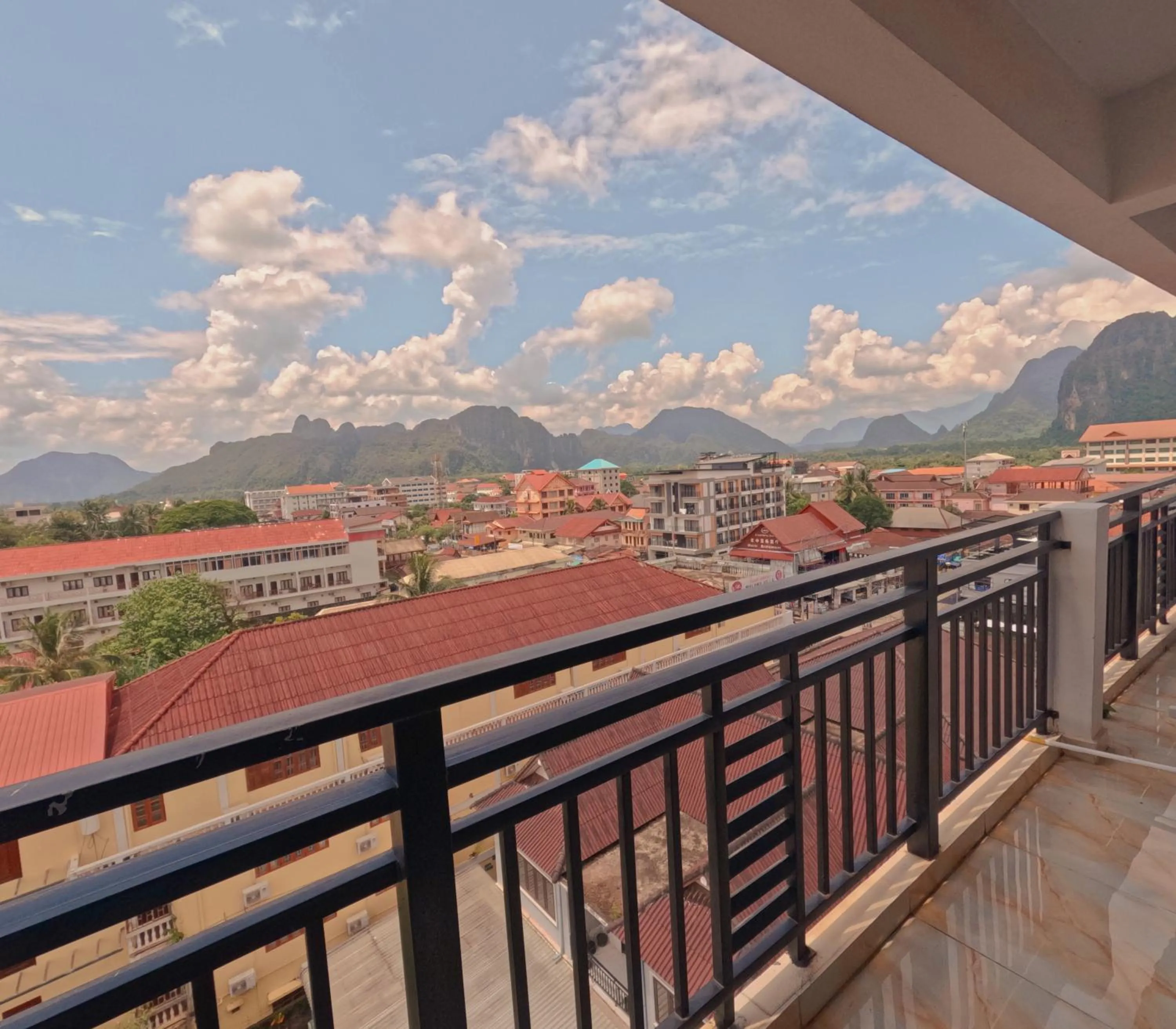 Balcony/Terrace in Vang Vieng Consiana Hotel