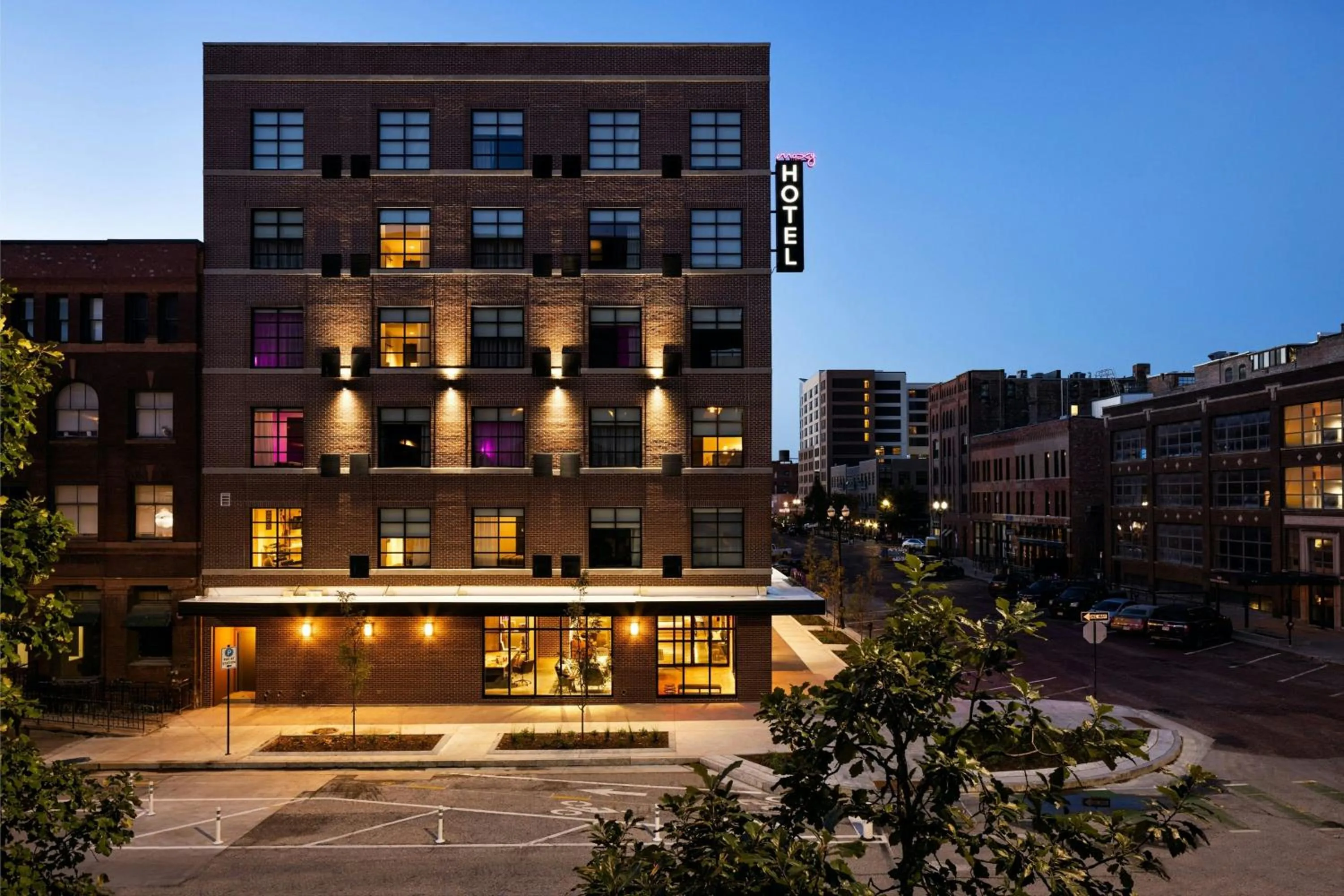 Property building in Moxy Omaha Downtown