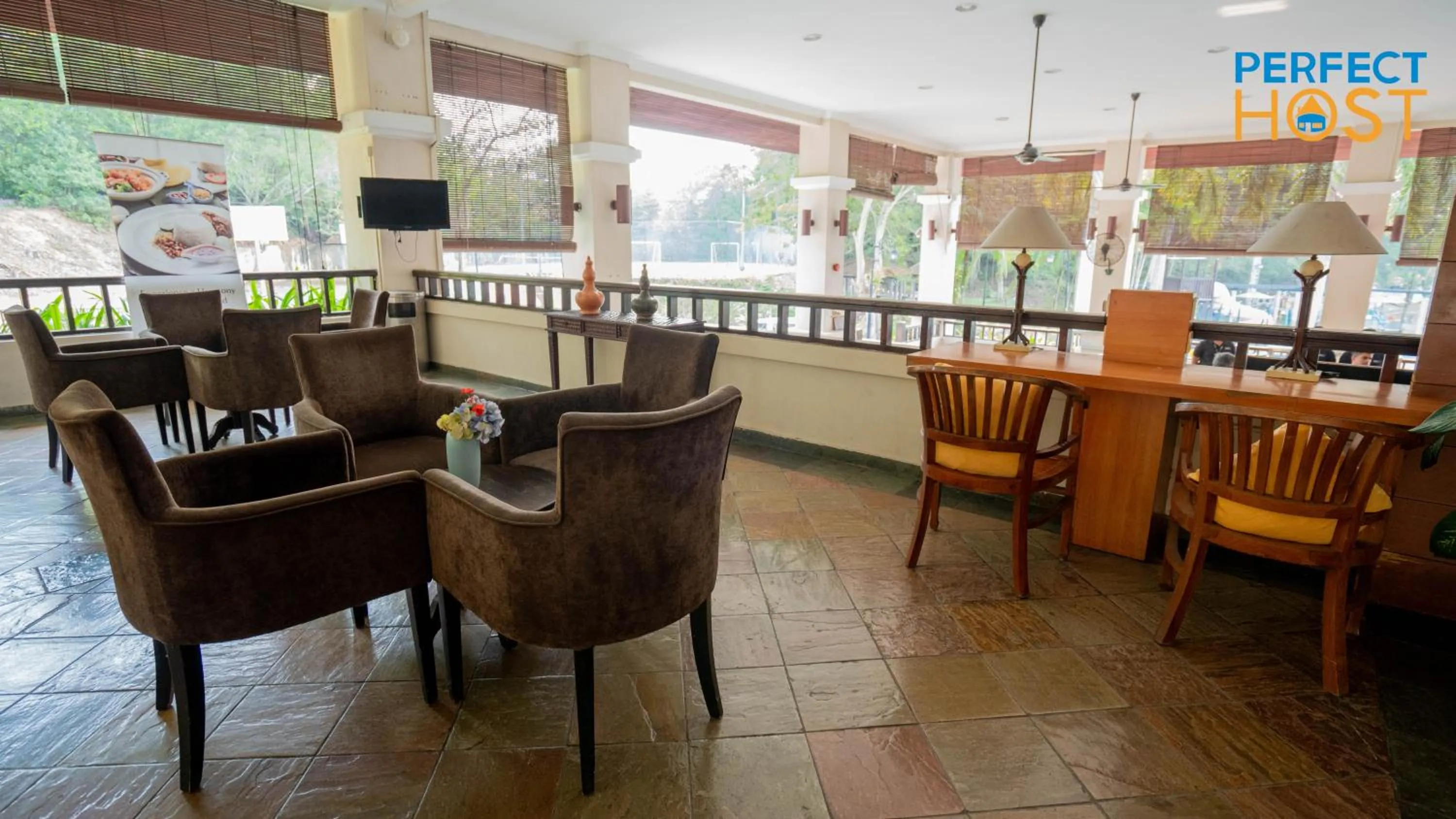 Seating area in Damai Laut Escape by Perfect Host