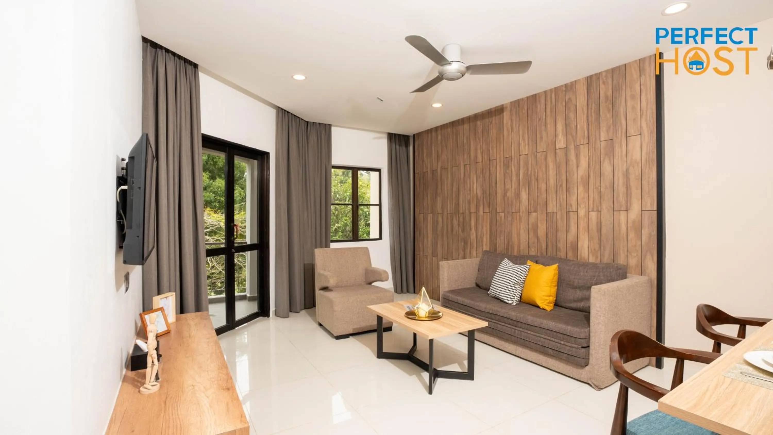 Living room in Damai Laut Escape by Perfect Host