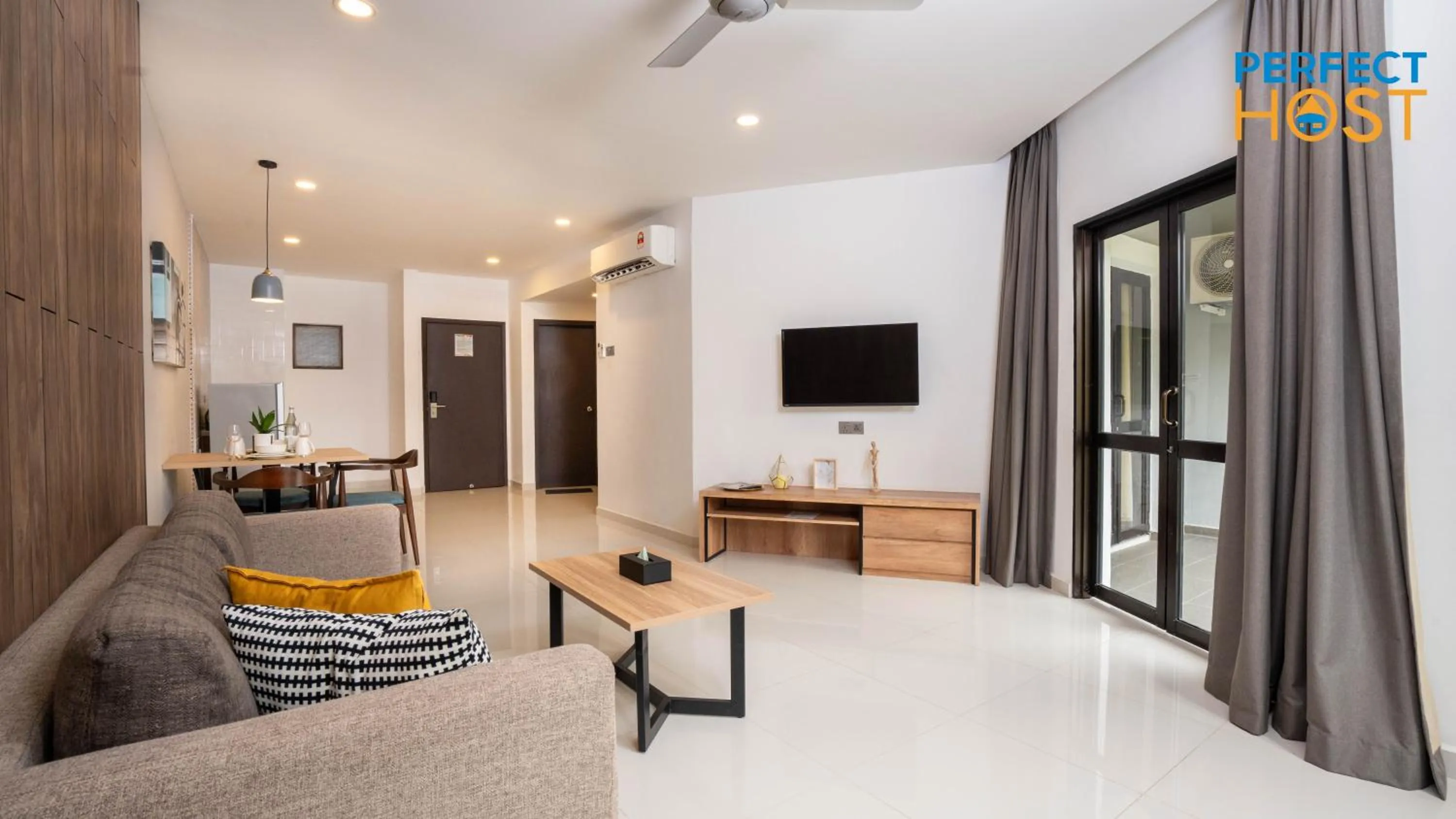 Living room in Damai Laut Escape by Perfect Host