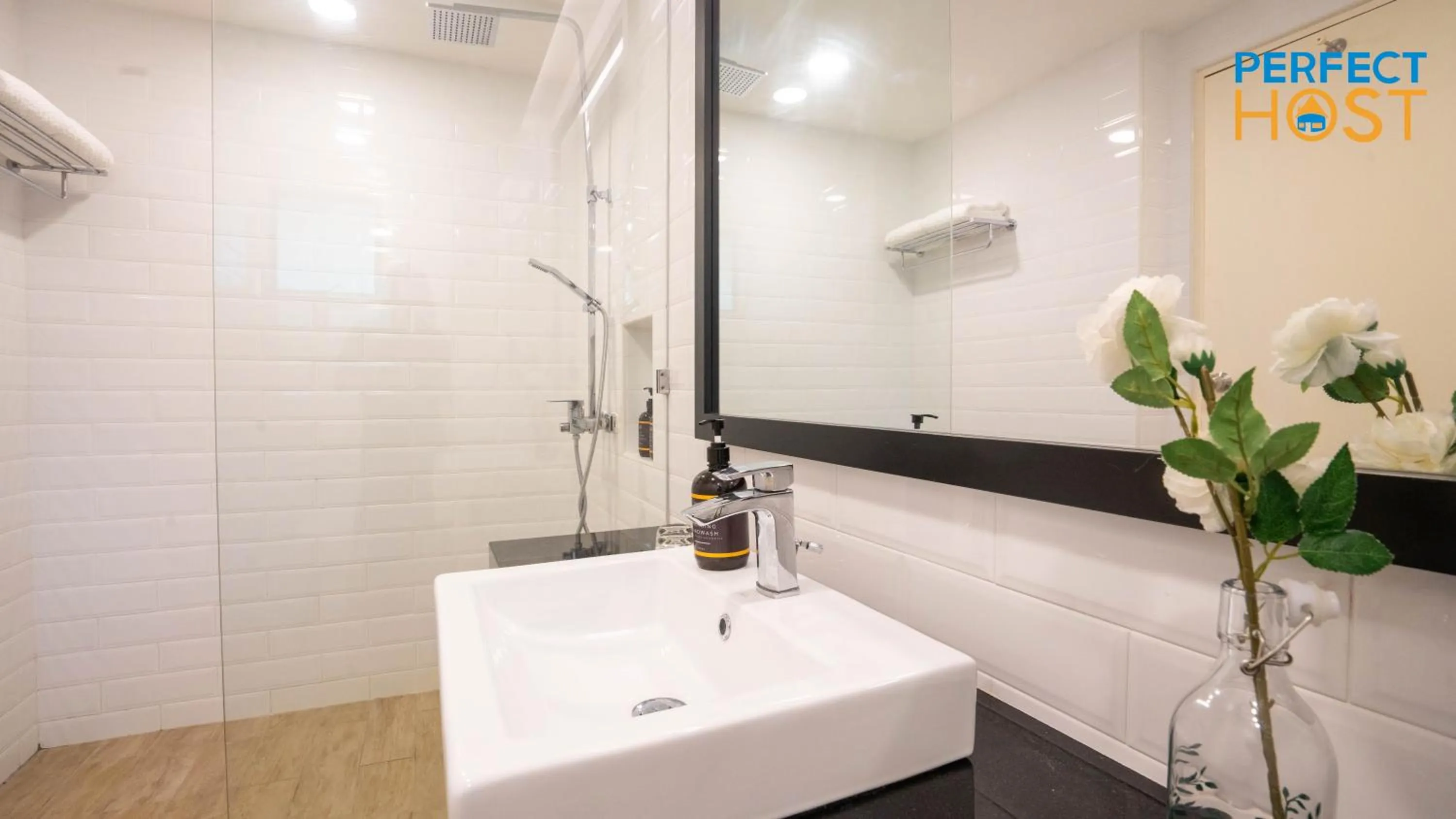 Bathroom in Damai Laut Escape by Perfect Host