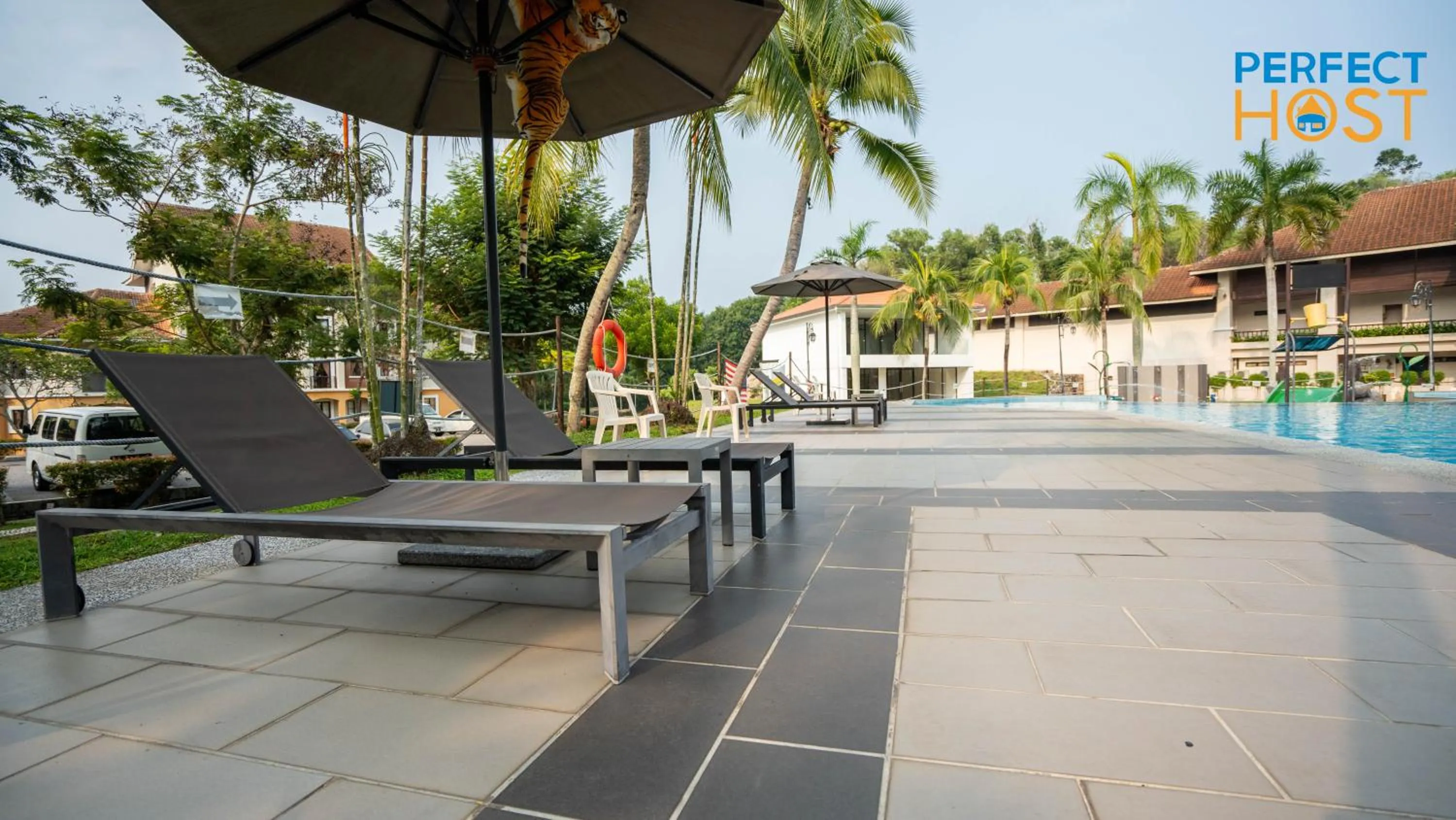 Swimming pool in Damai Laut Escape by Perfect Host