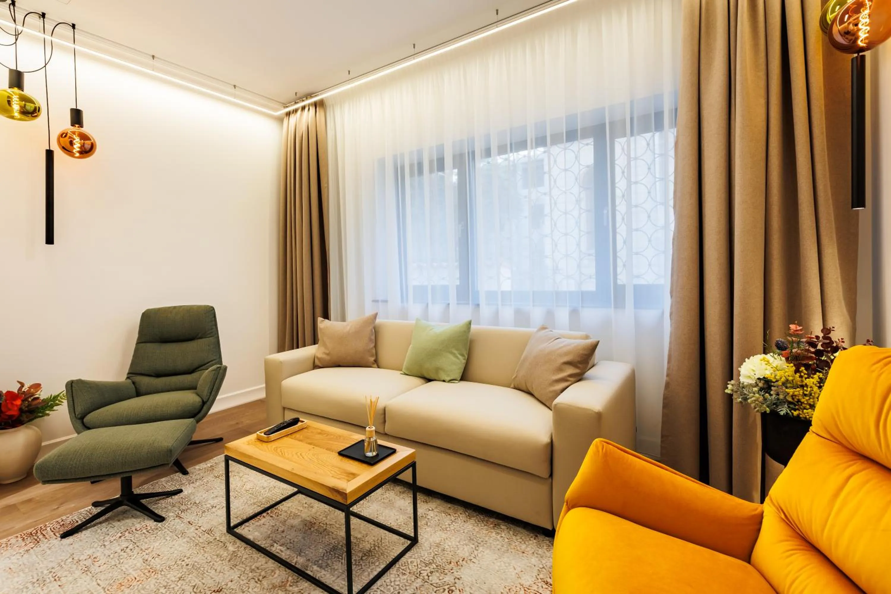 Living room in Rosetti One