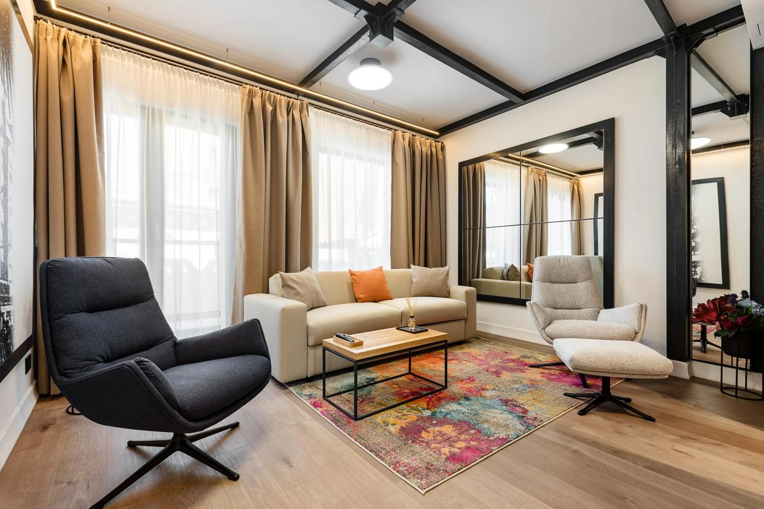 Living room in Rosetti One