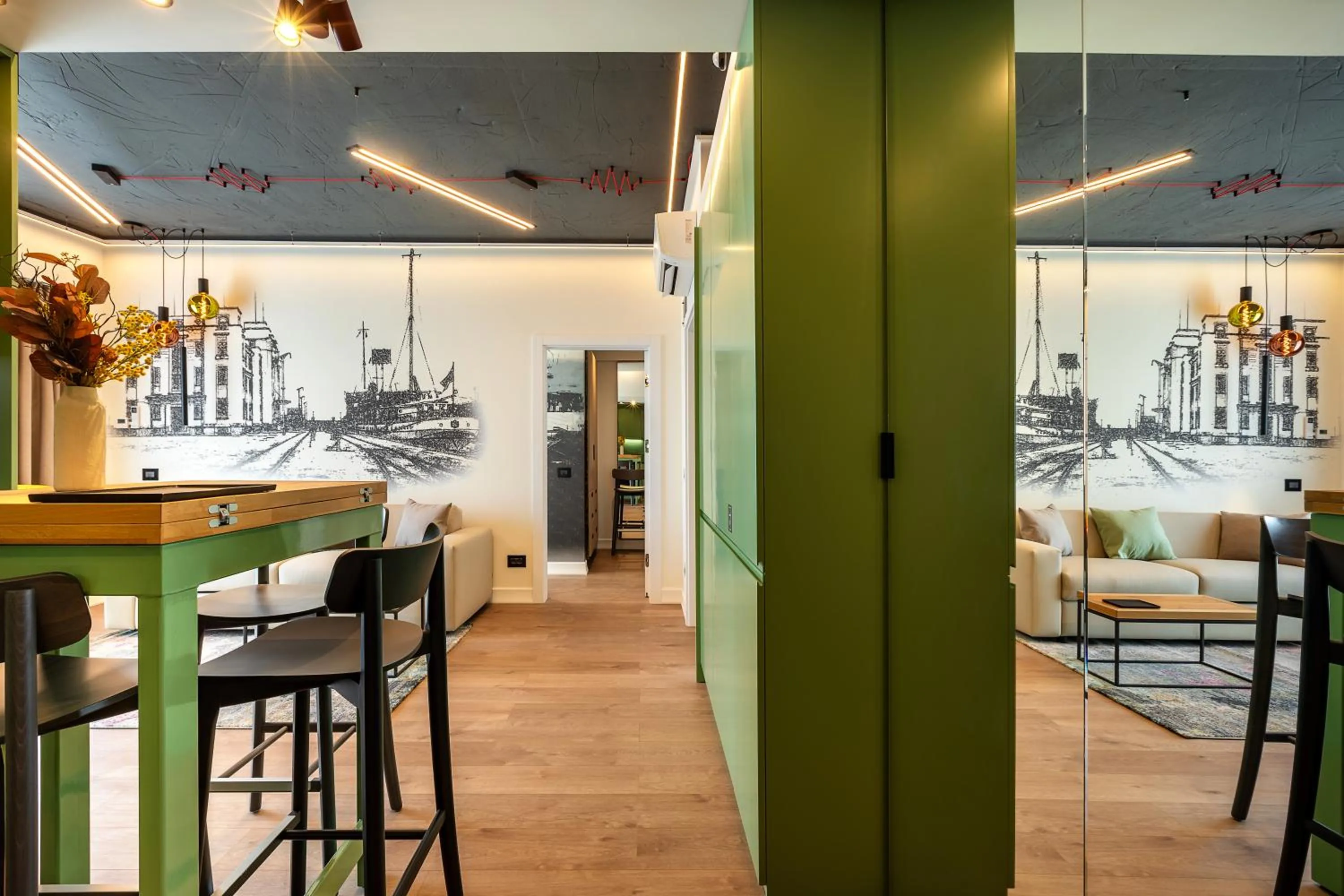 Living room in Rosetti One