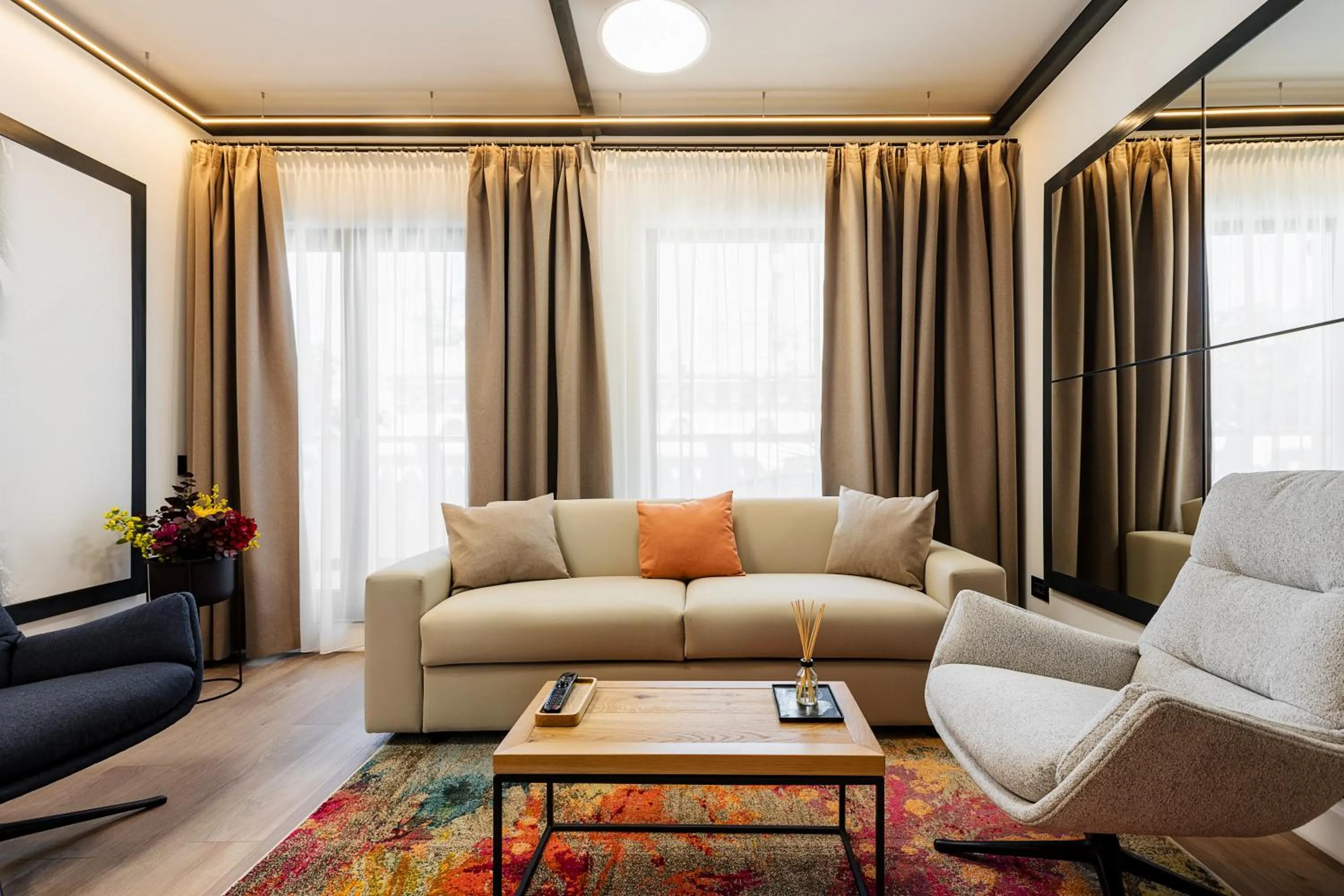 Living room in Rosetti One