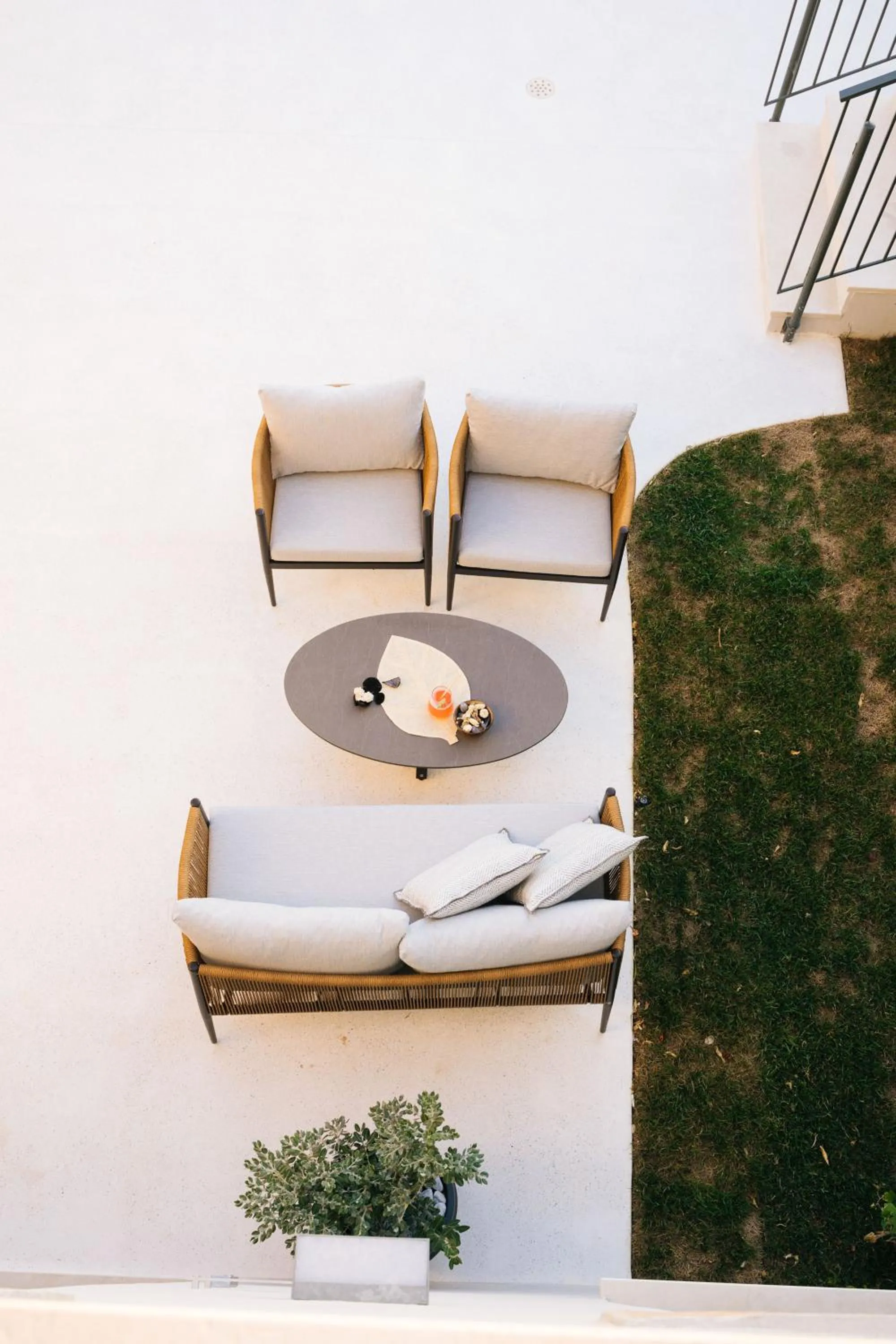 Seating area in Mirthea Suites