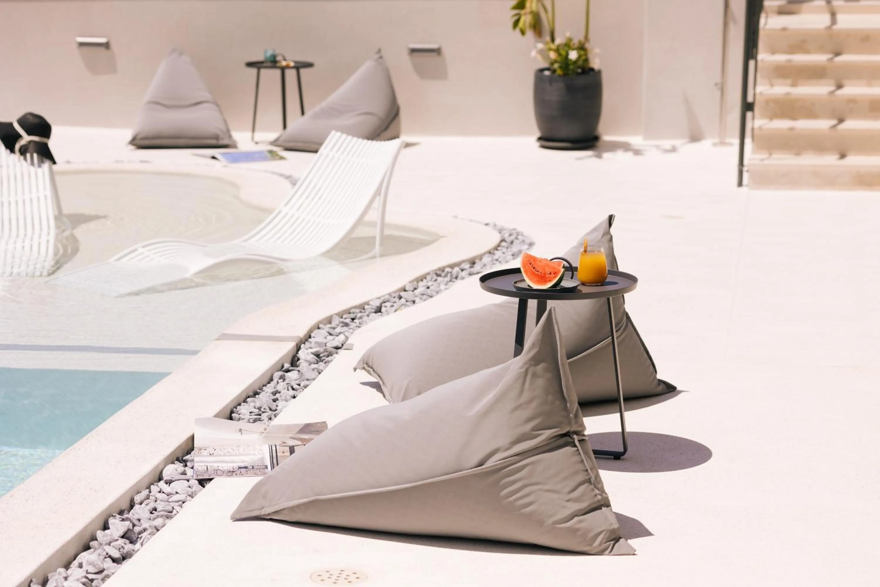 Seating area in Mirthea Suites