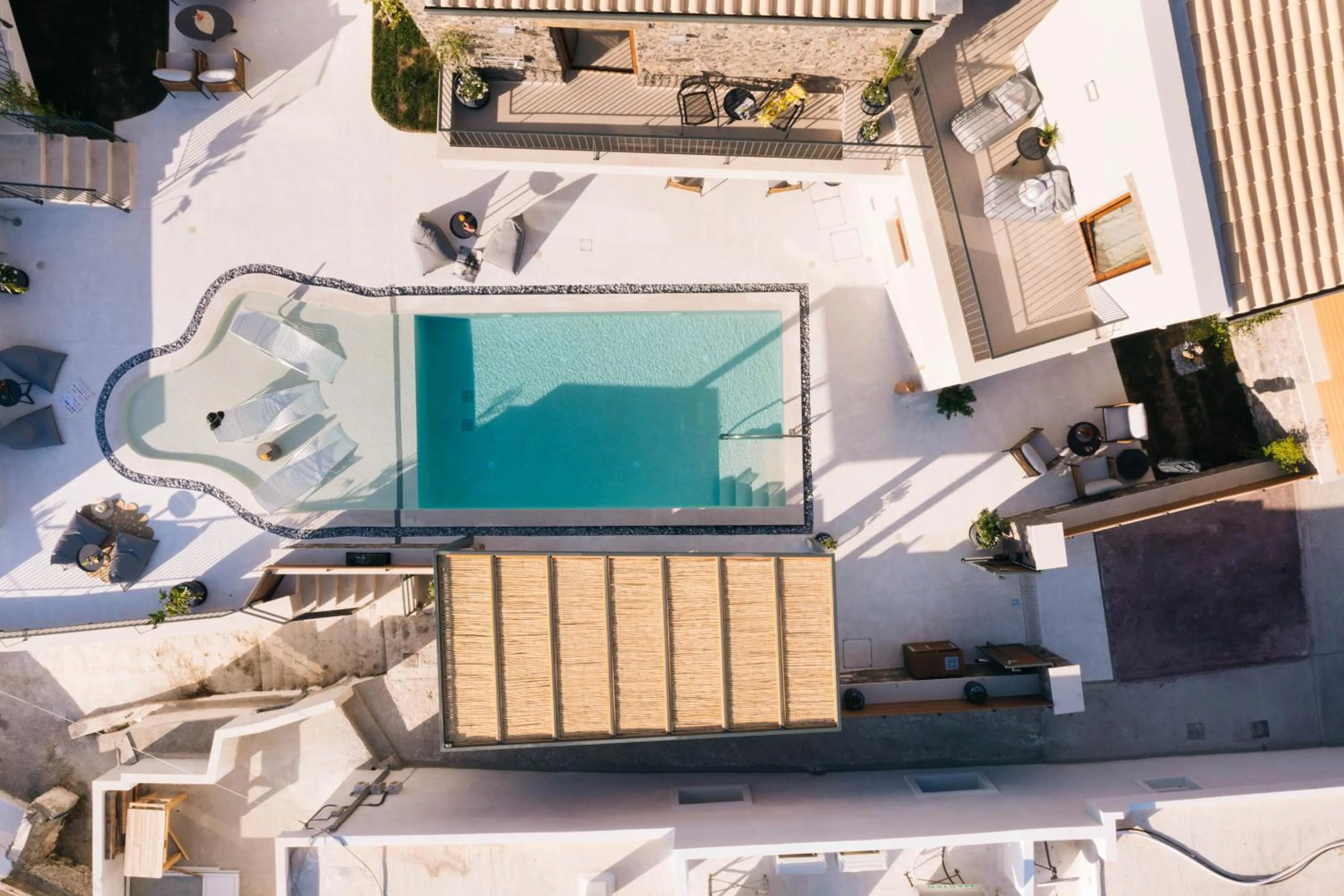 Pool view in Mirthea Suites