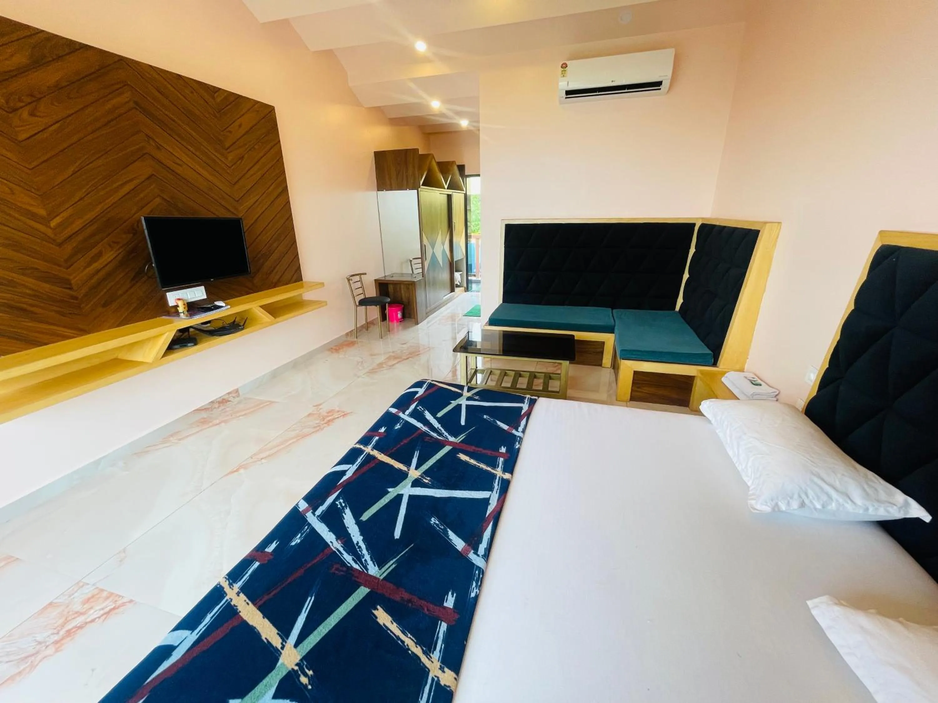 Bed in hotel saptarang residency panhala