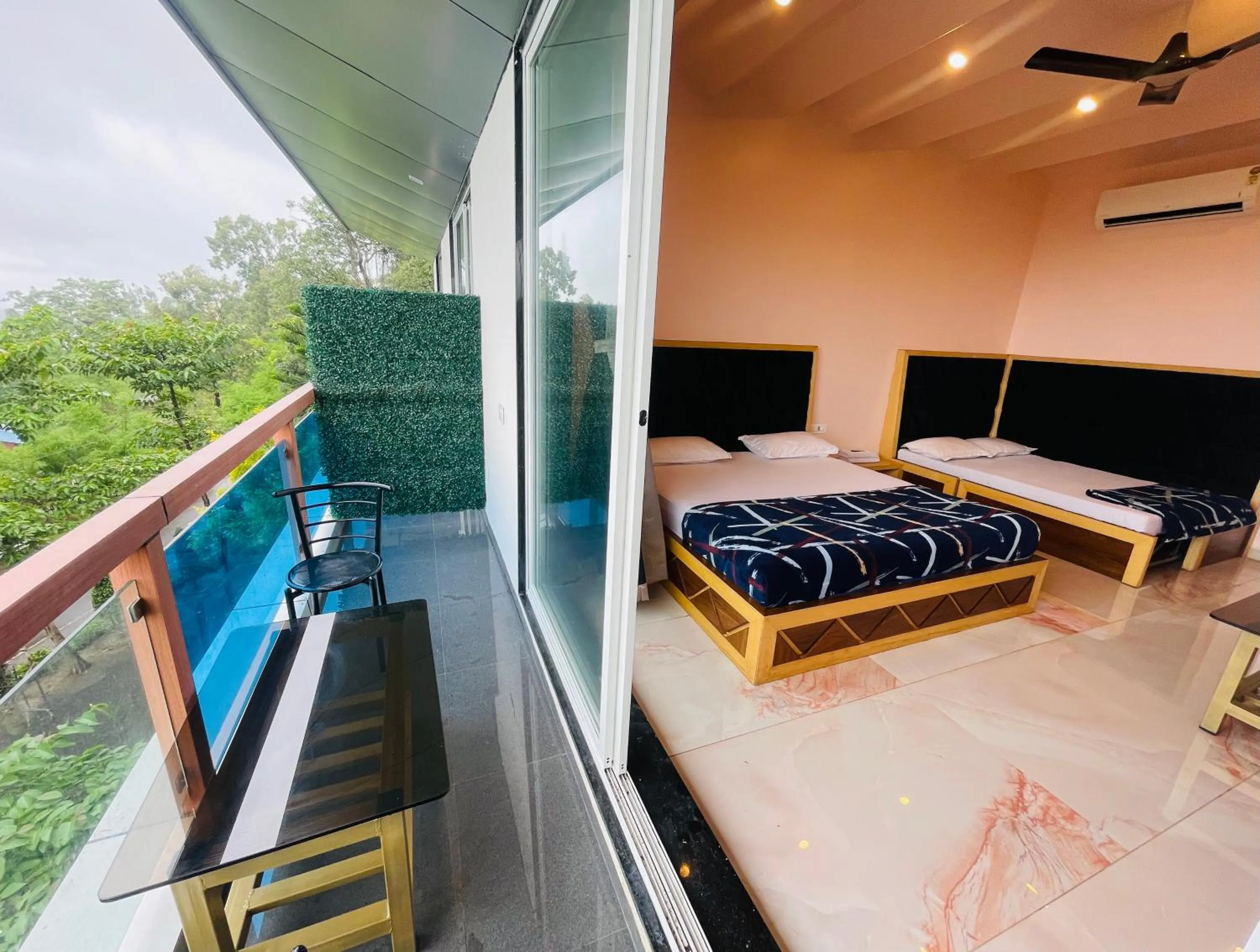 Bed in hotel saptarang residency panhala