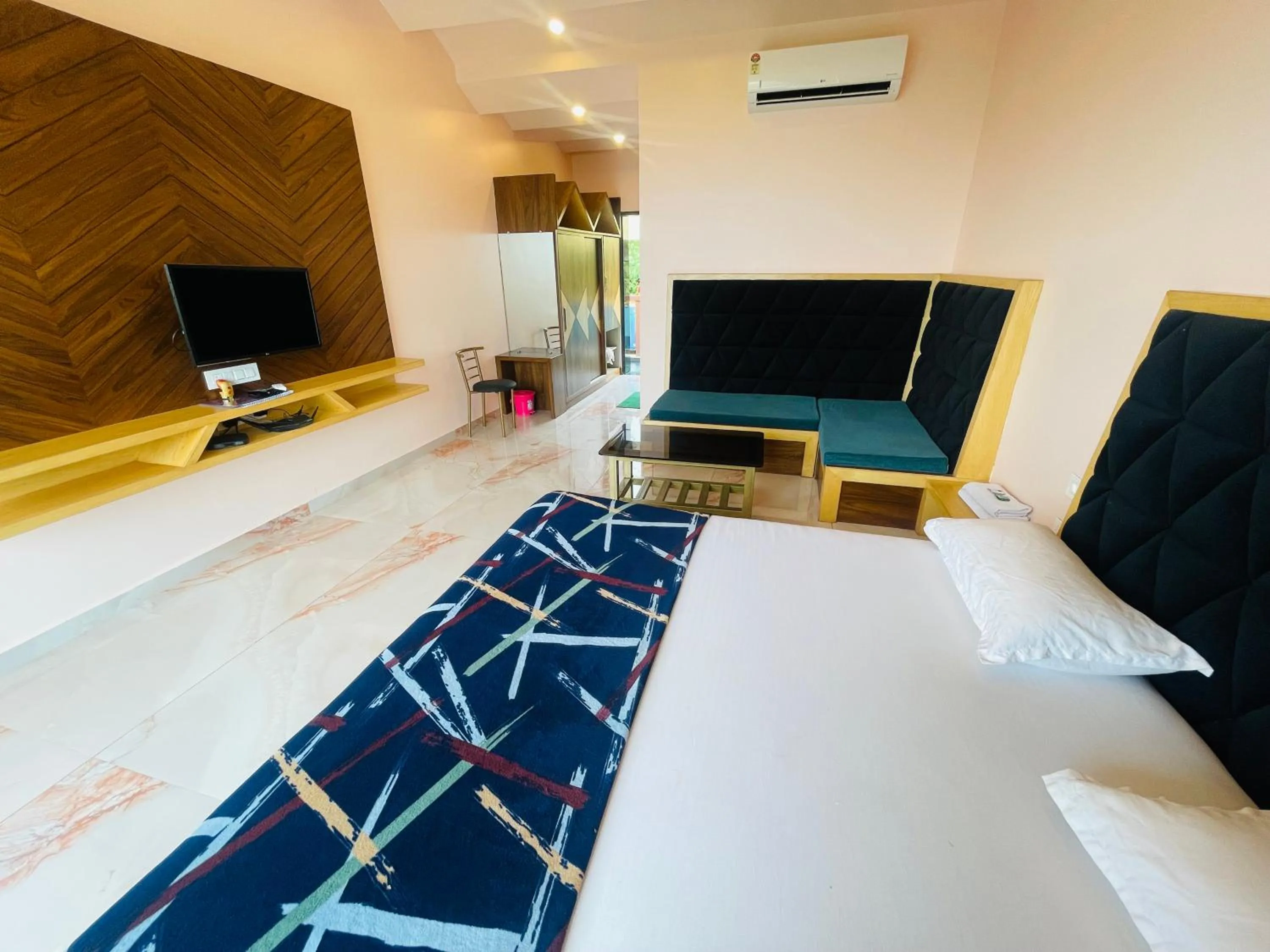 Bed in hotel saptarang residency panhala