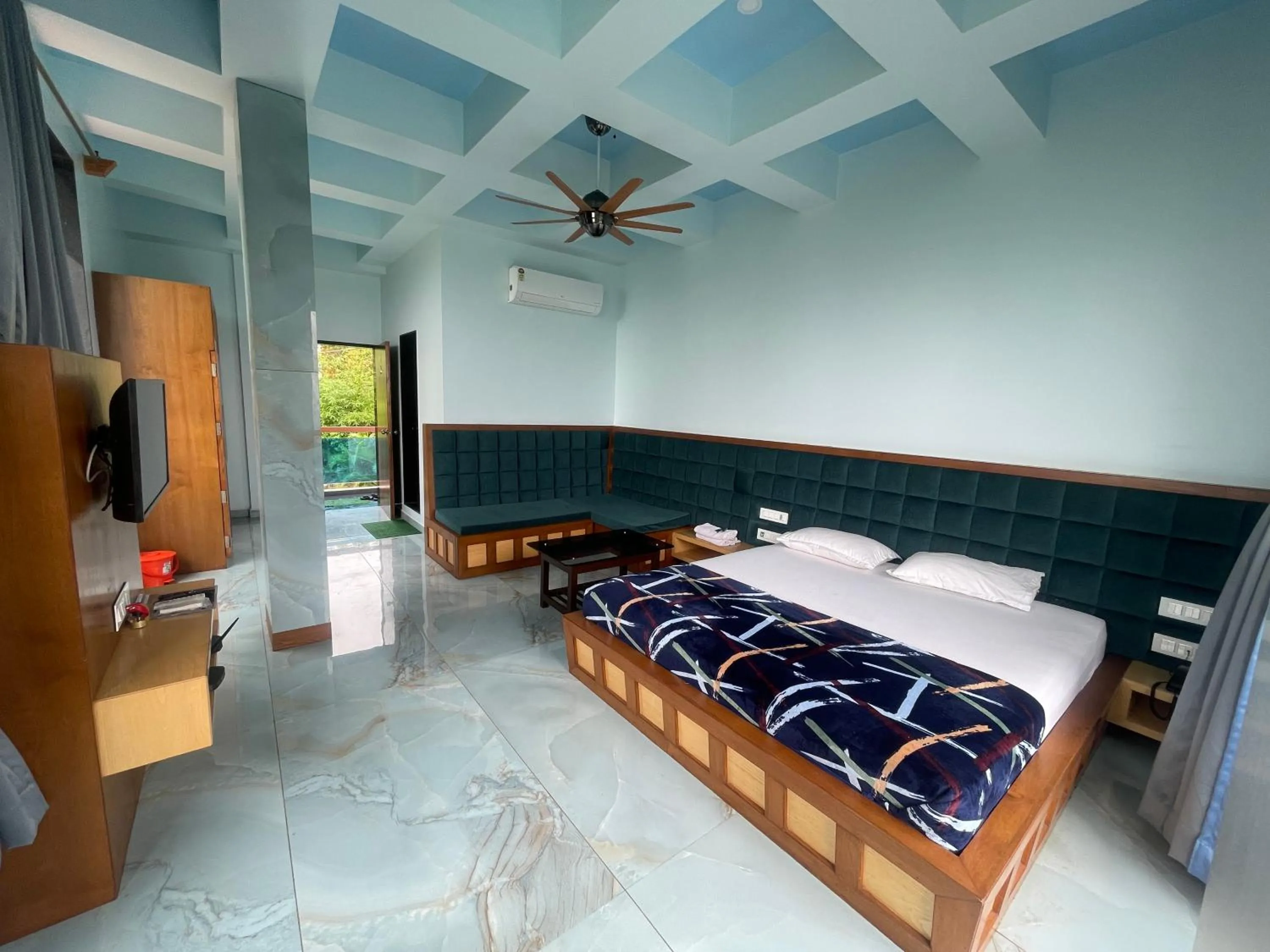 Property building, Bed in hotel saptarang residency panhala