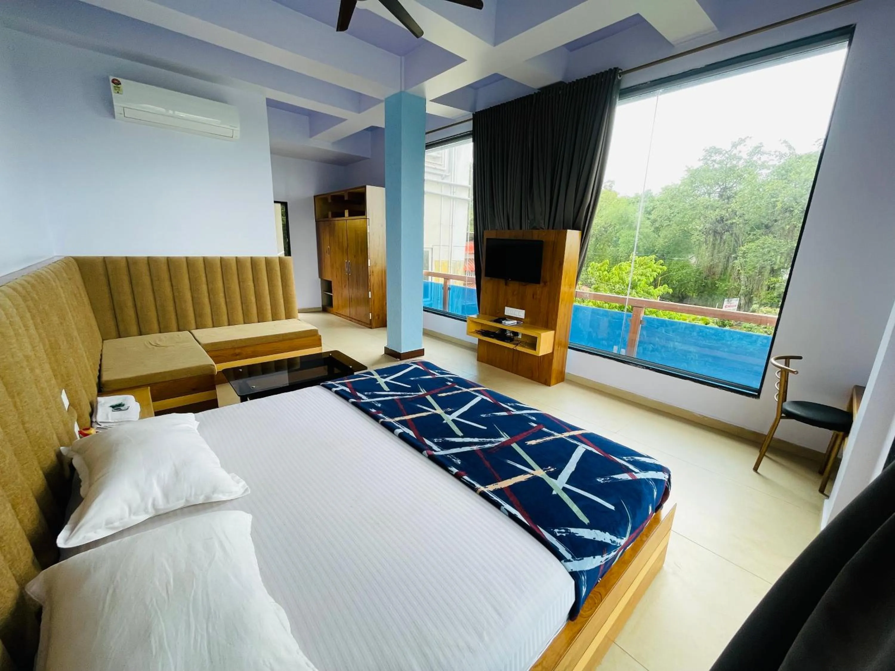 Bed in hotel saptarang residency panhala