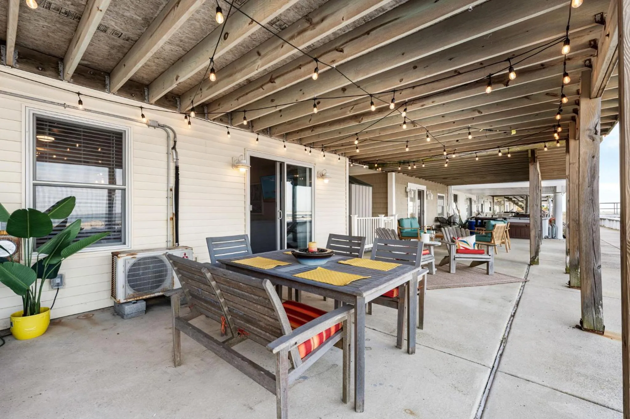 Patio in Waterfront North Wildwood Anglesea Family Retreat