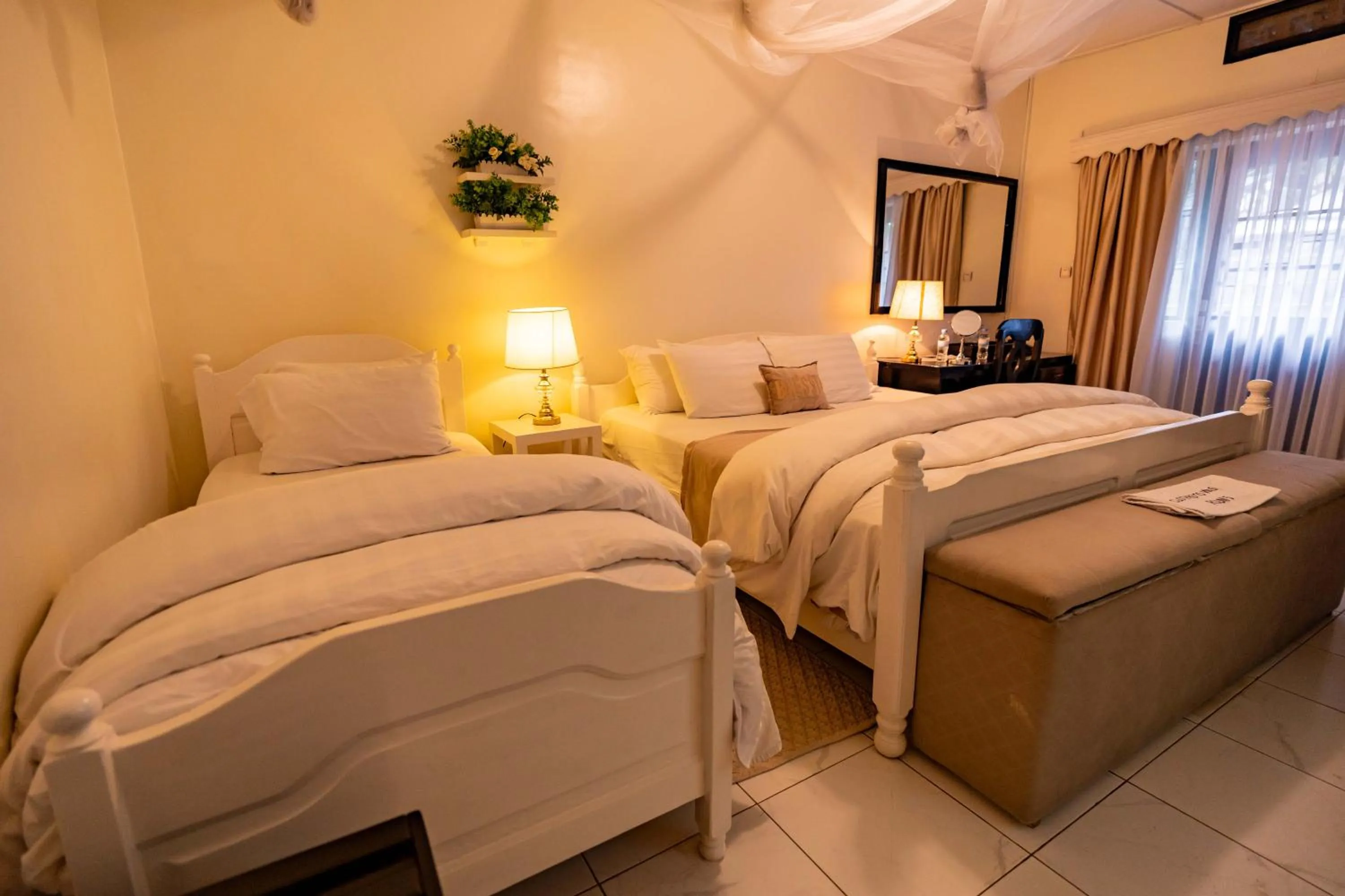 Bed in Blue Veil Villa Hotel