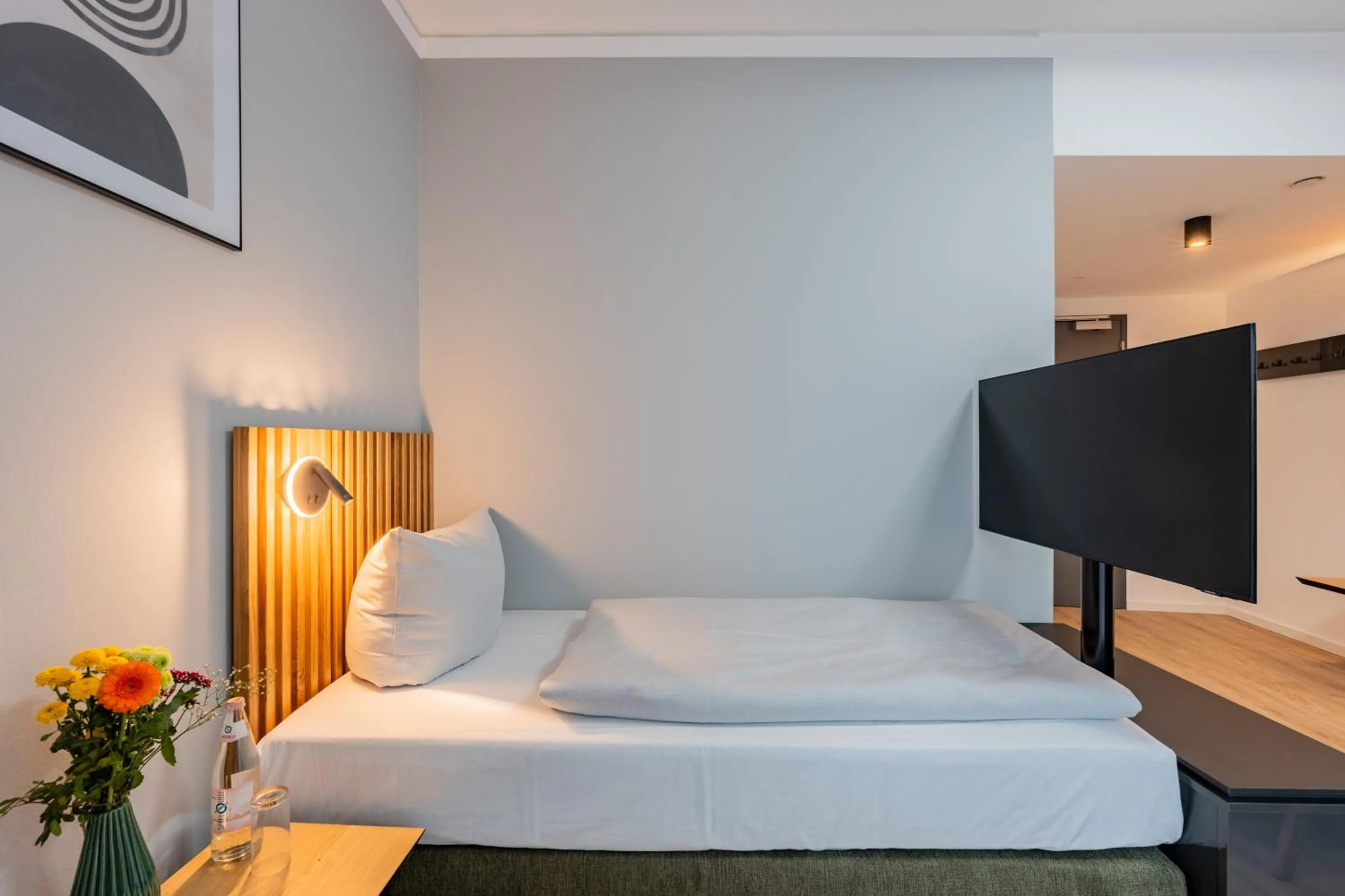 Bed in Nena Apartments Berlin Adlershof