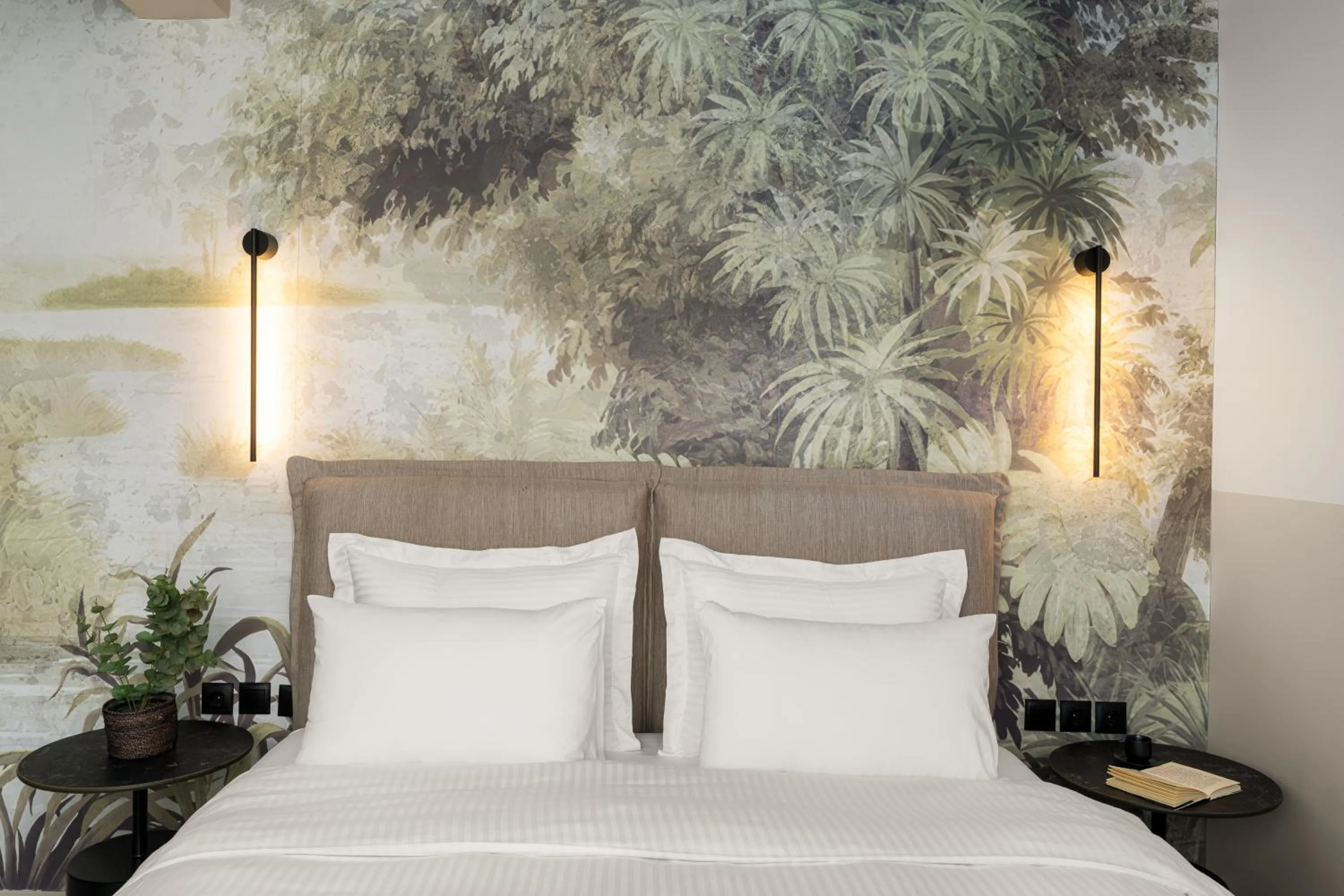 Bed in Airio Athens Suites