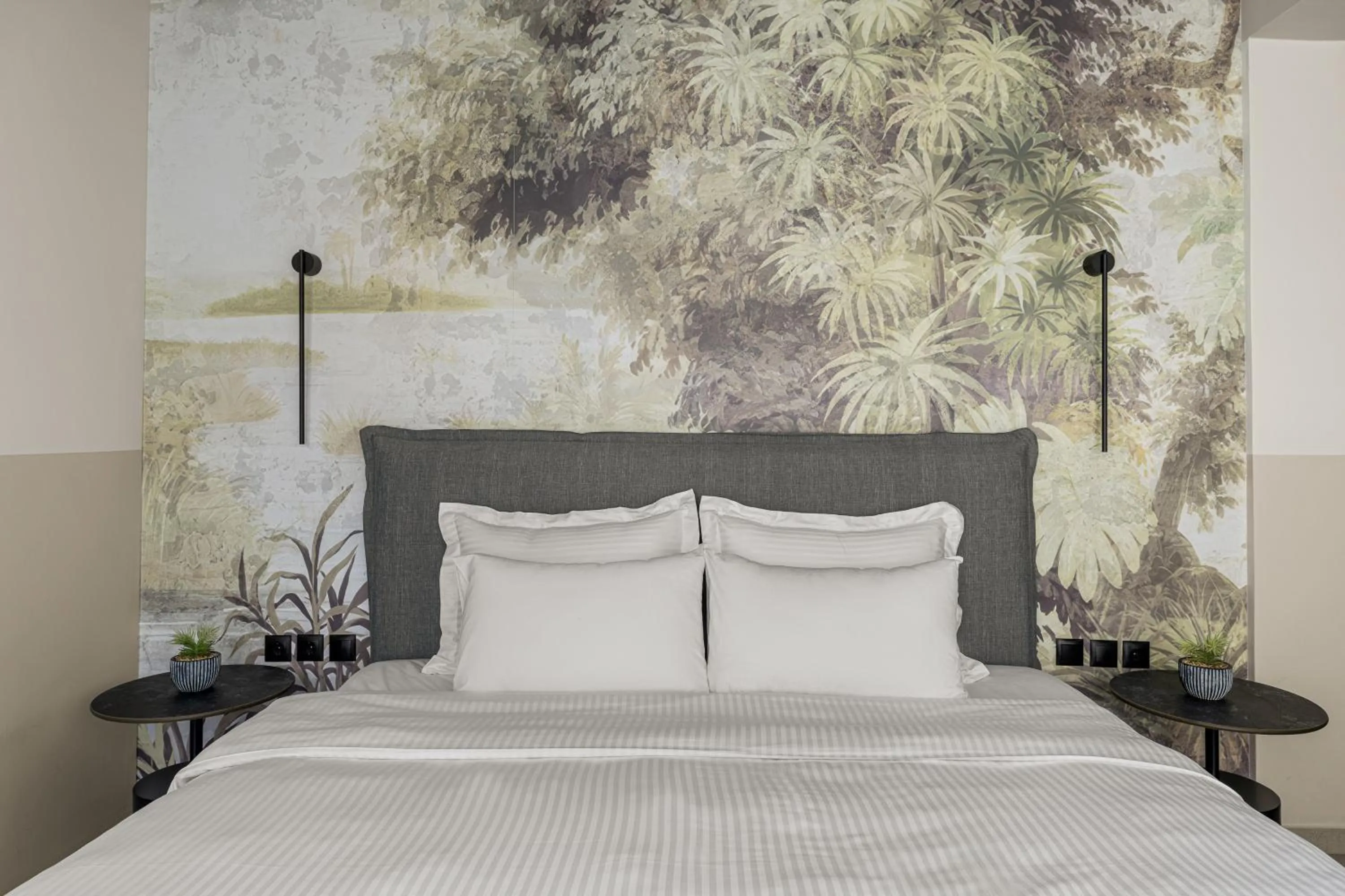 Bed in Airio Athens Suites