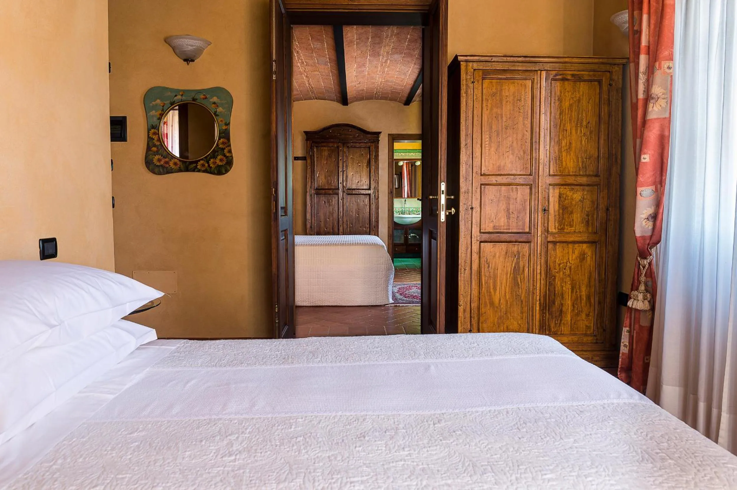 Bed in Villa Delia Hotel and Cooking School