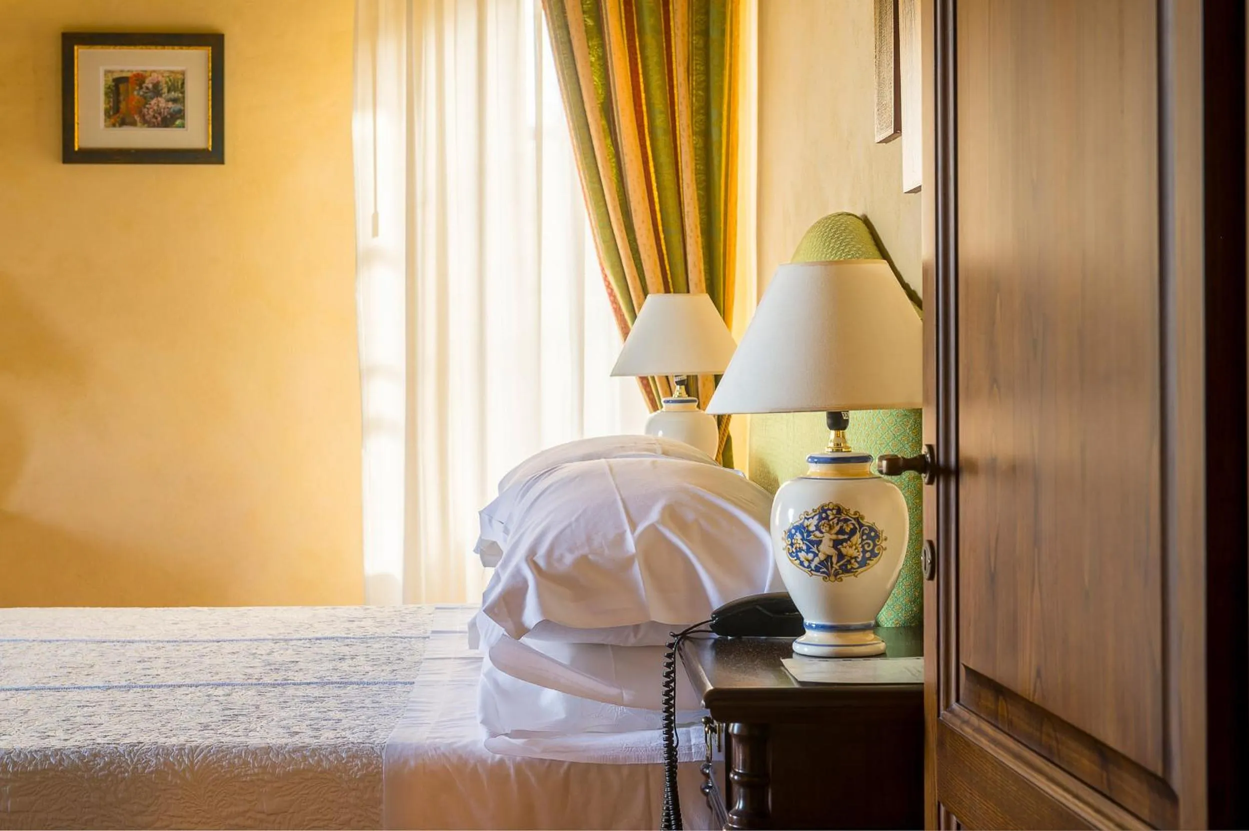 Bed in Villa Delia Hotel and Cooking School