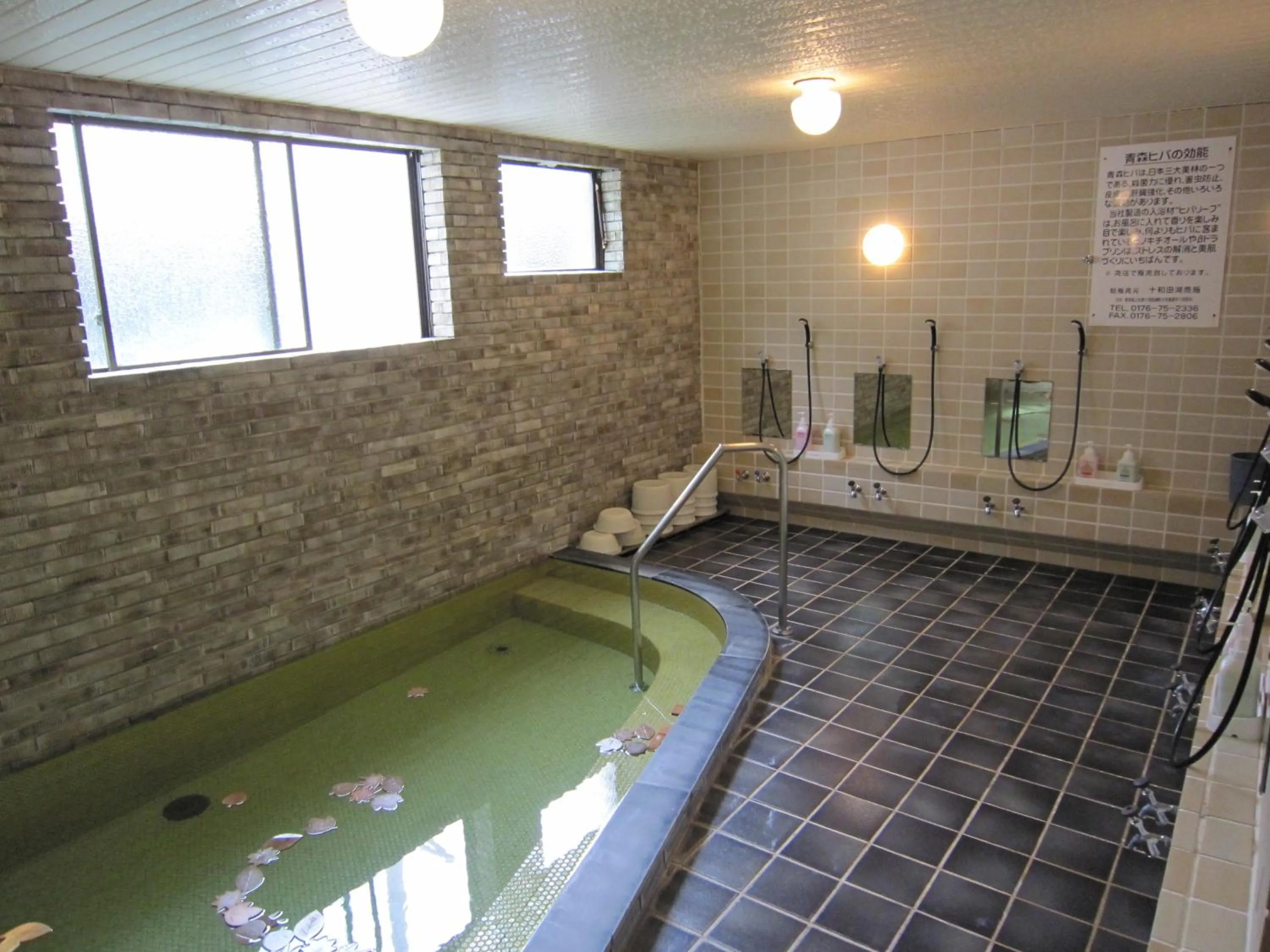 Hot Spring Bath in Towadako Lakeside Hotel