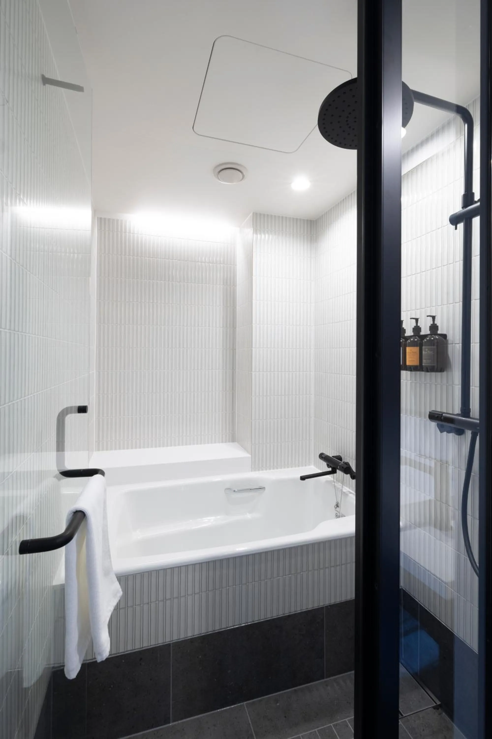 Bathroom, Bed in Nozo Hotel