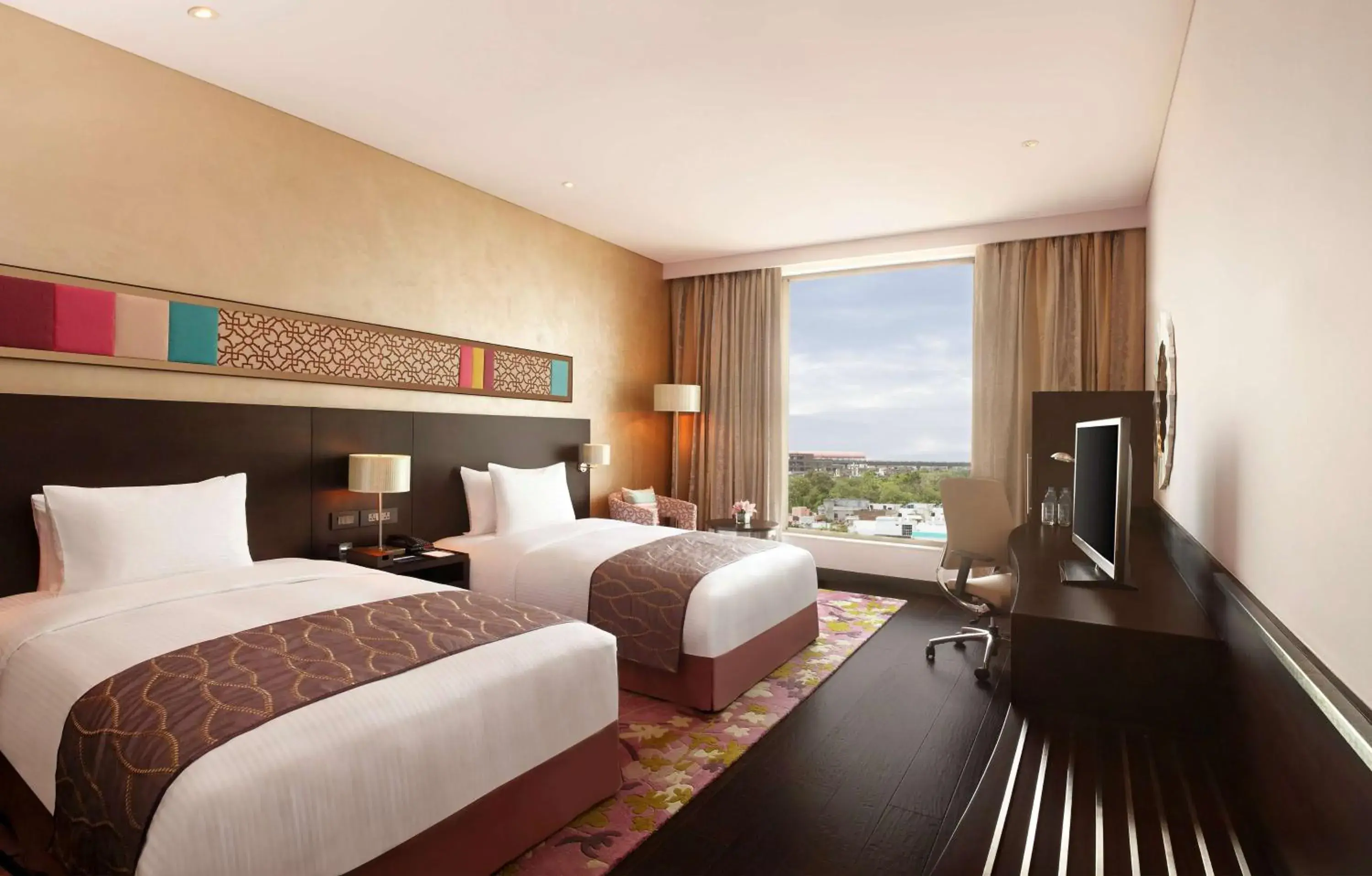 Twin Guest Room with City View - single occupancy in Hilton Jaipur Twin Guest Room with City View - single occupancy in Hilton Jaipur