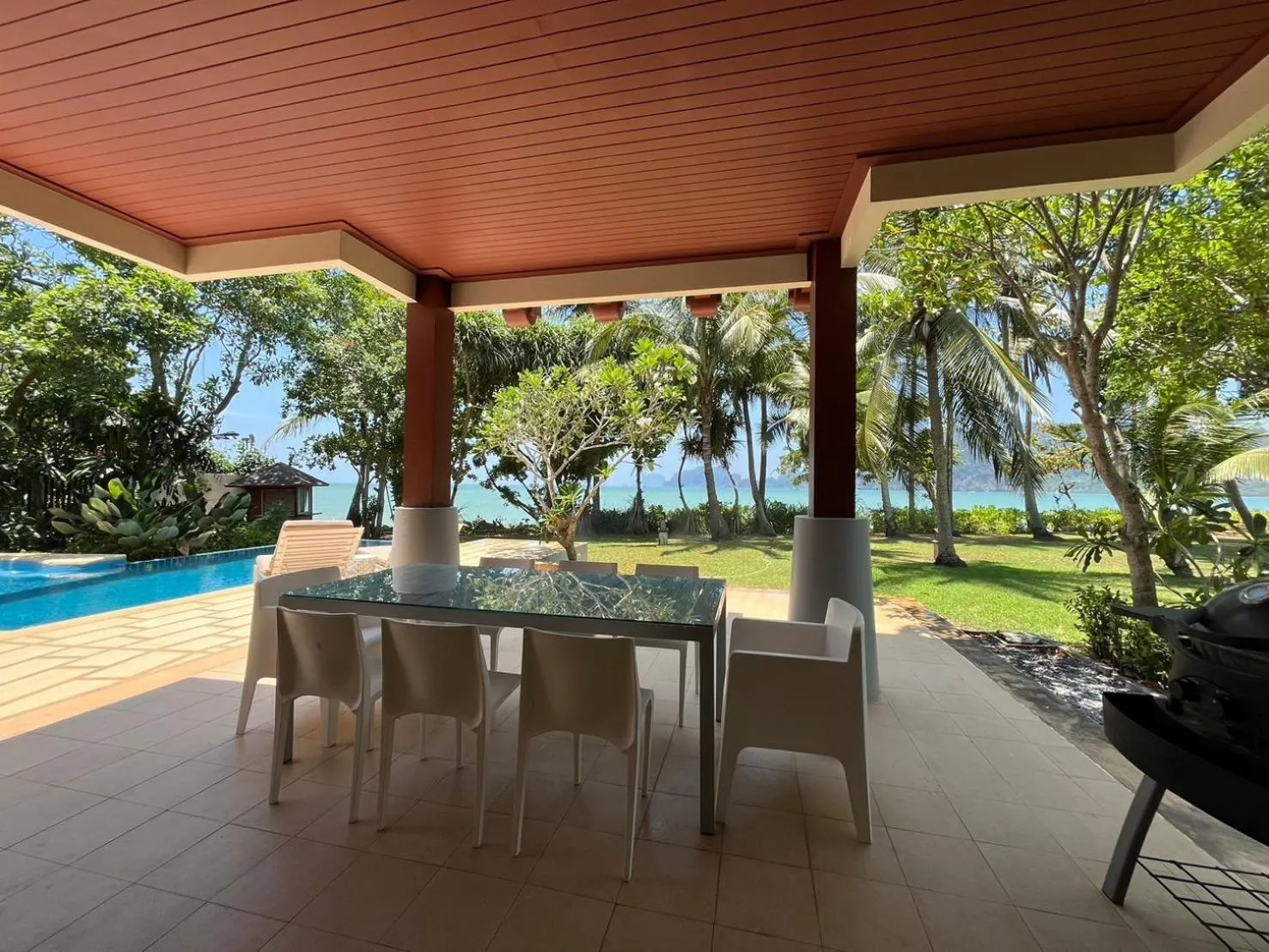 Balcony/Terrace in Amatapura Beachfront Villa 1, SHA Certified