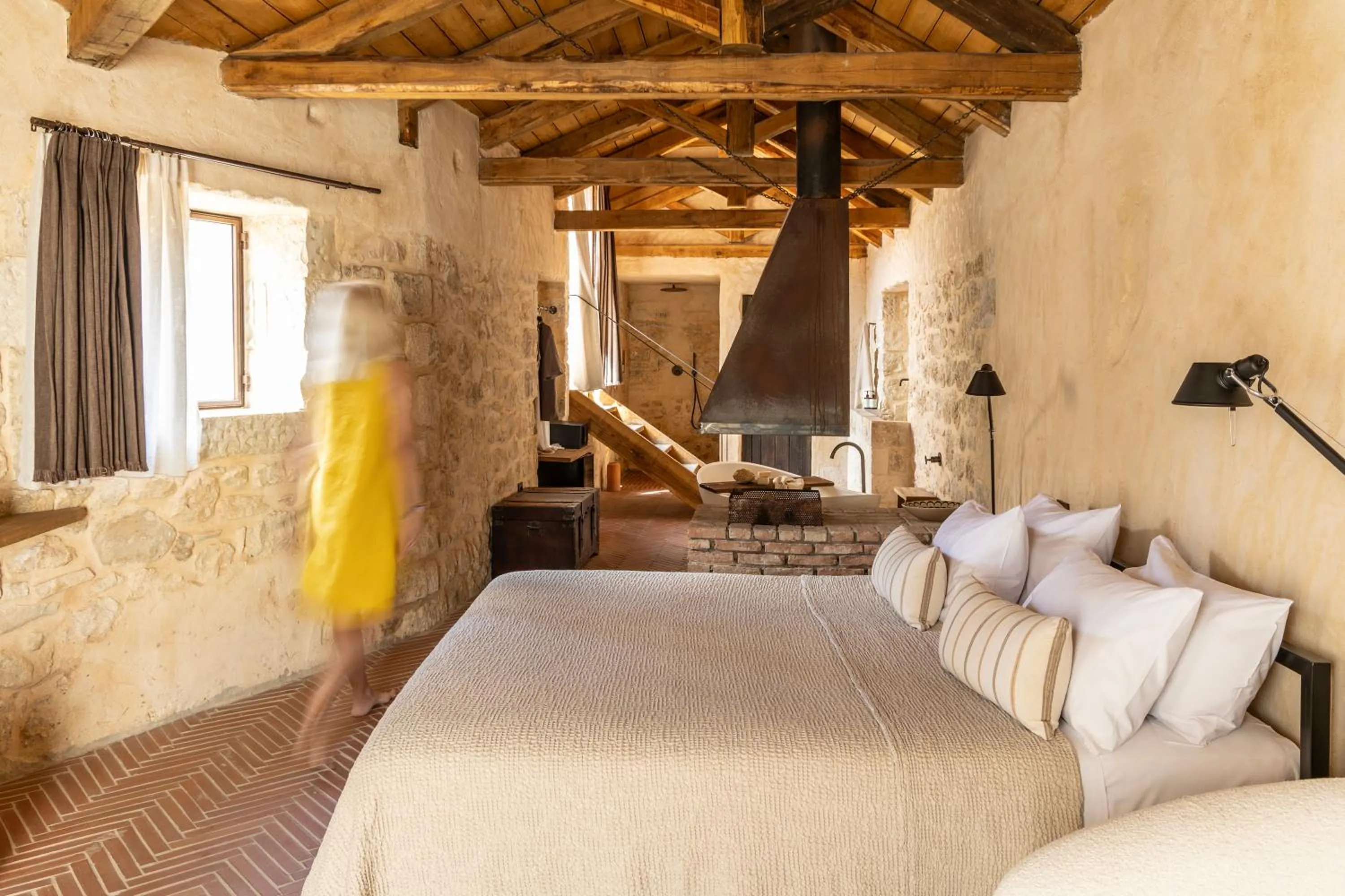 Bed in Amalen Suites Adults Only