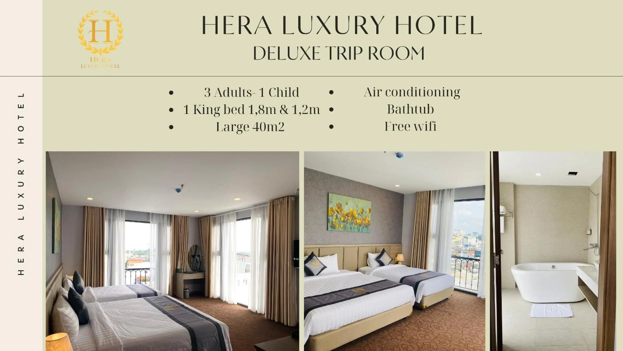 Bed in Hera Luxury Hotel