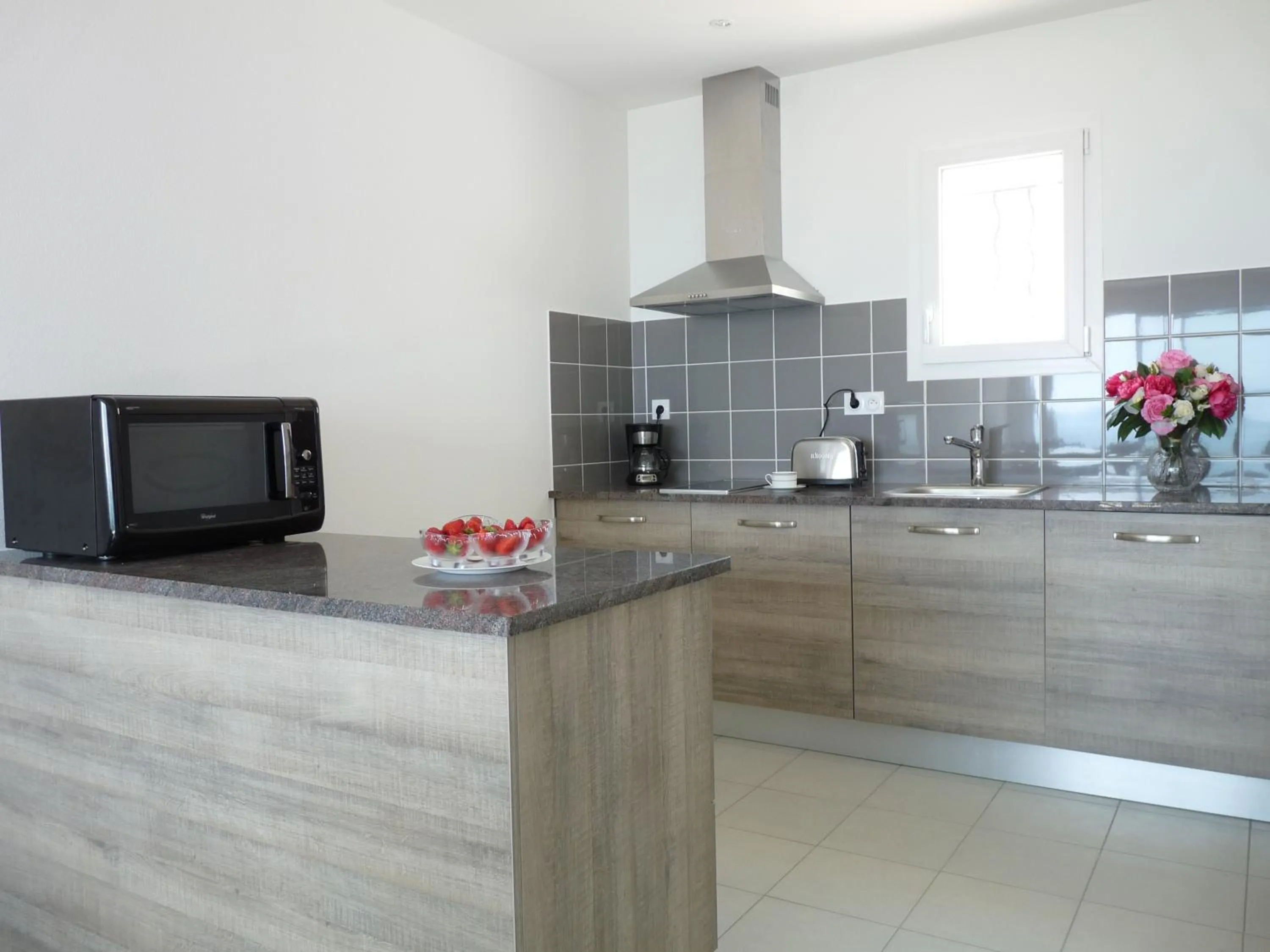 Kitchen or kitchenette in Appart'hotel Résidence La Provence