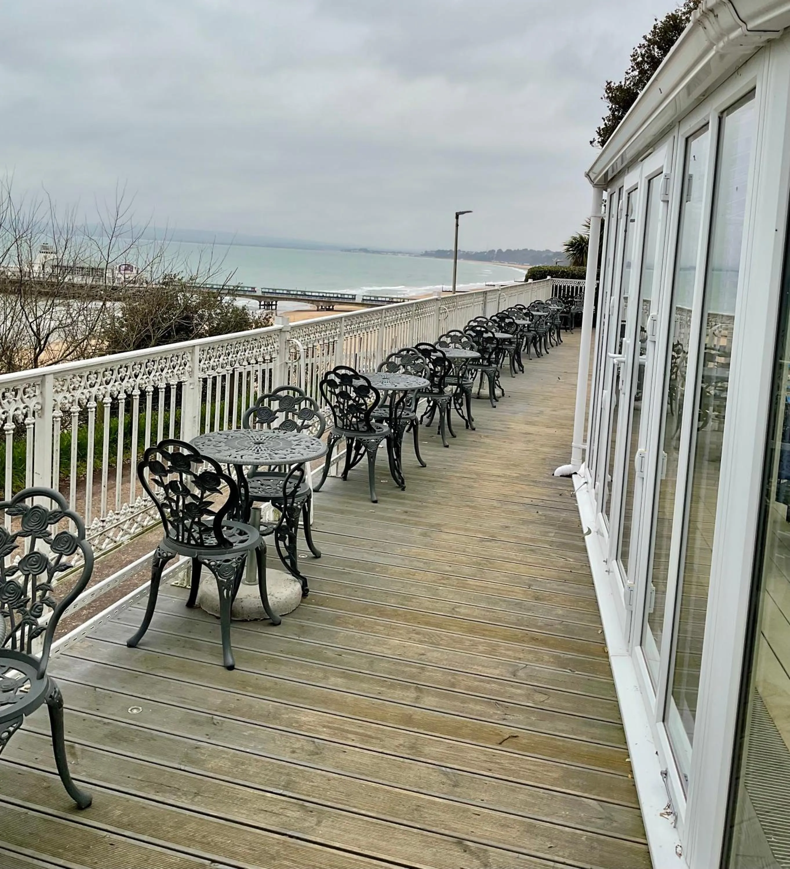 Patio in Royal Bath Hotel & Spa Bournemouth