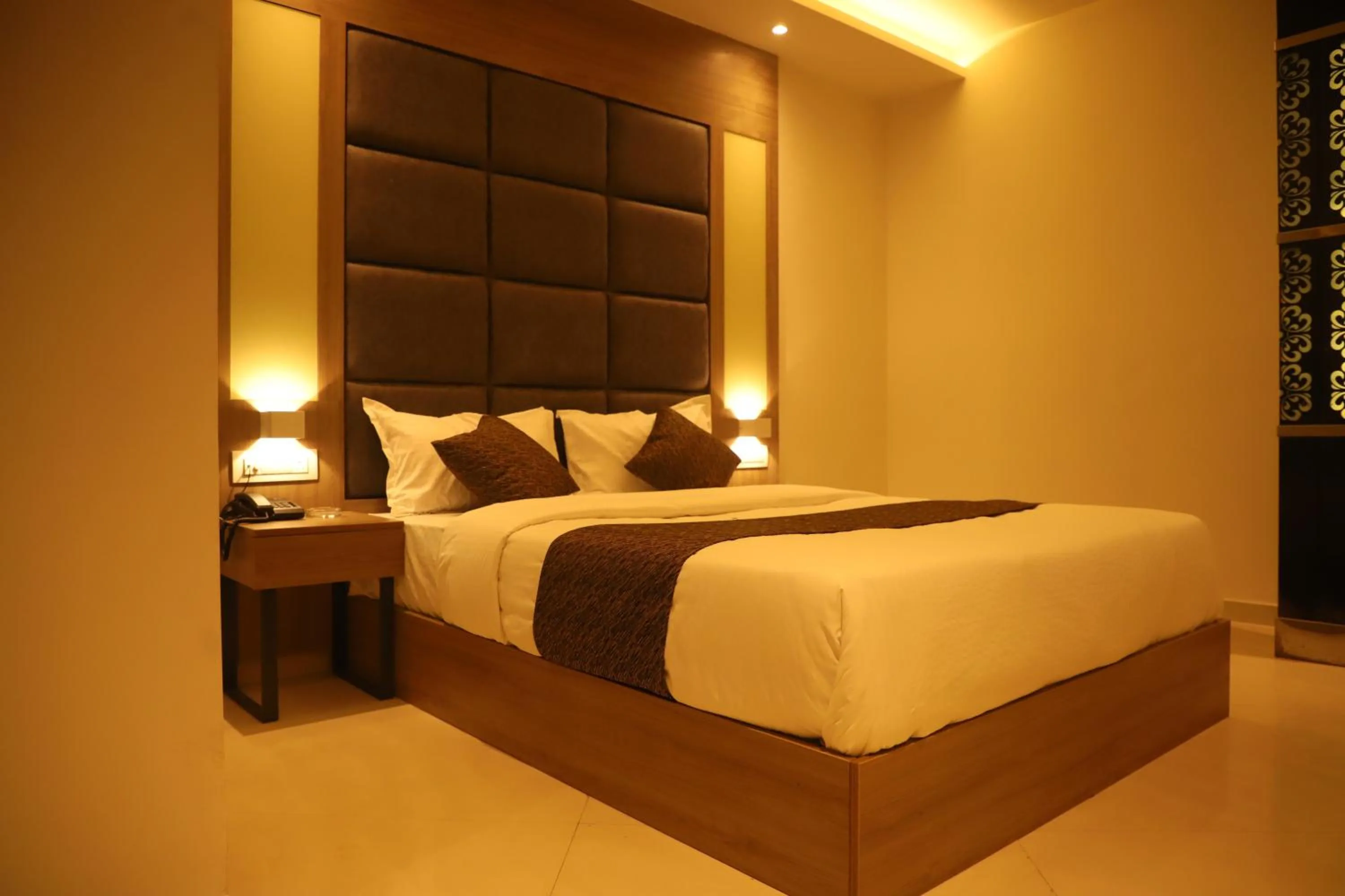Bed in Hotel Sai Pritam