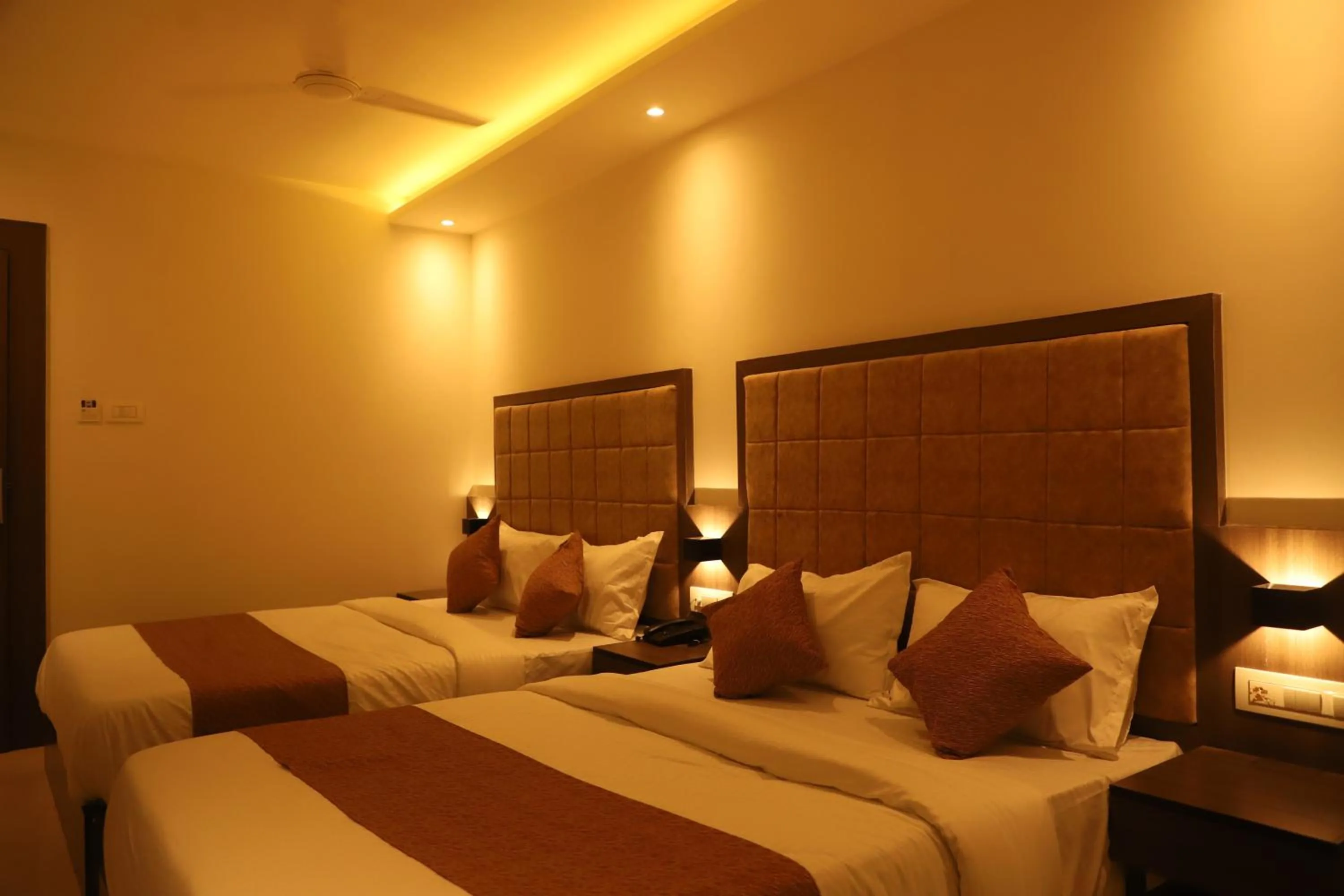 Bed in Hotel Sai Pritam