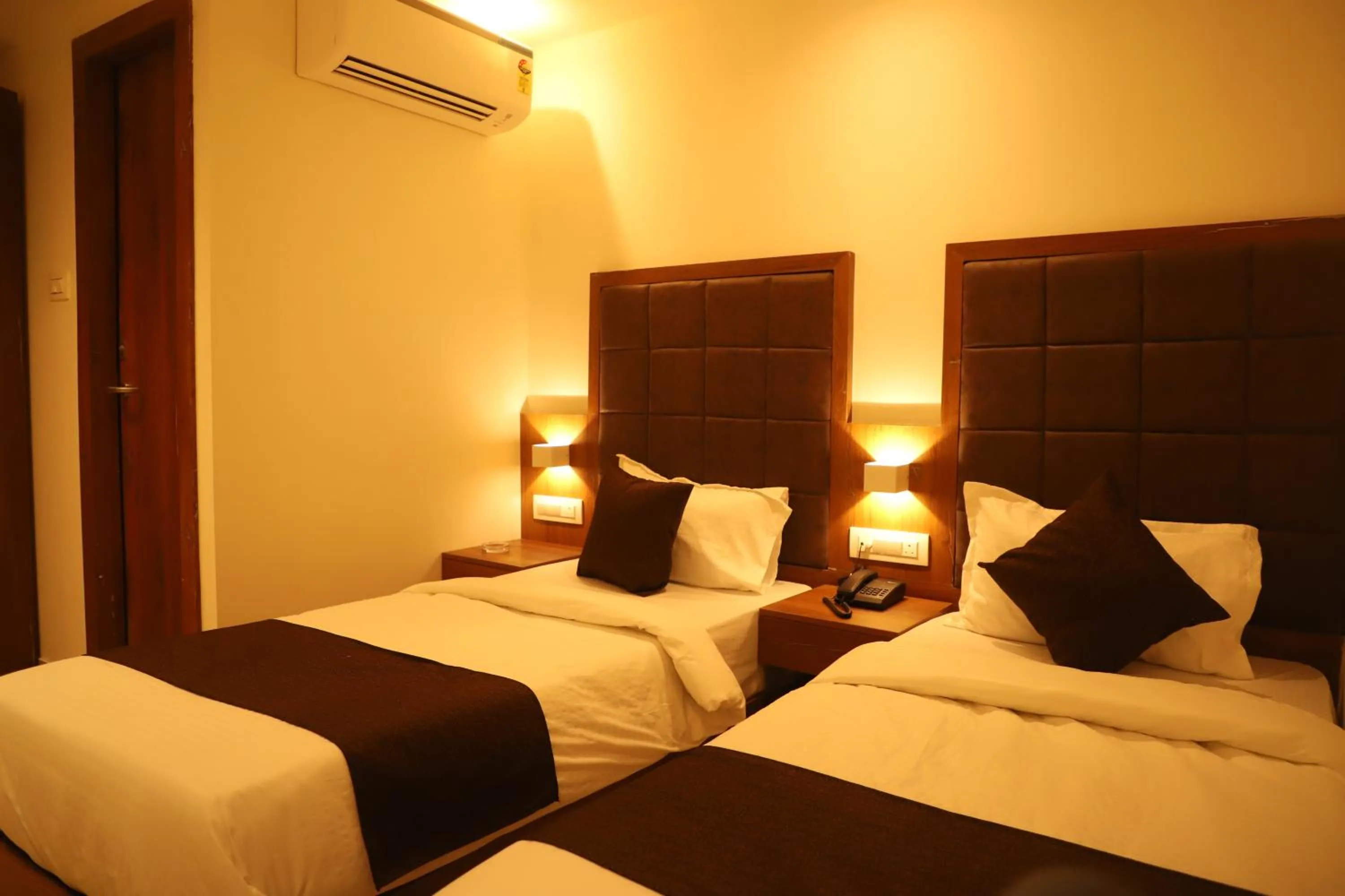 Bed in Hotel Sai Pritam