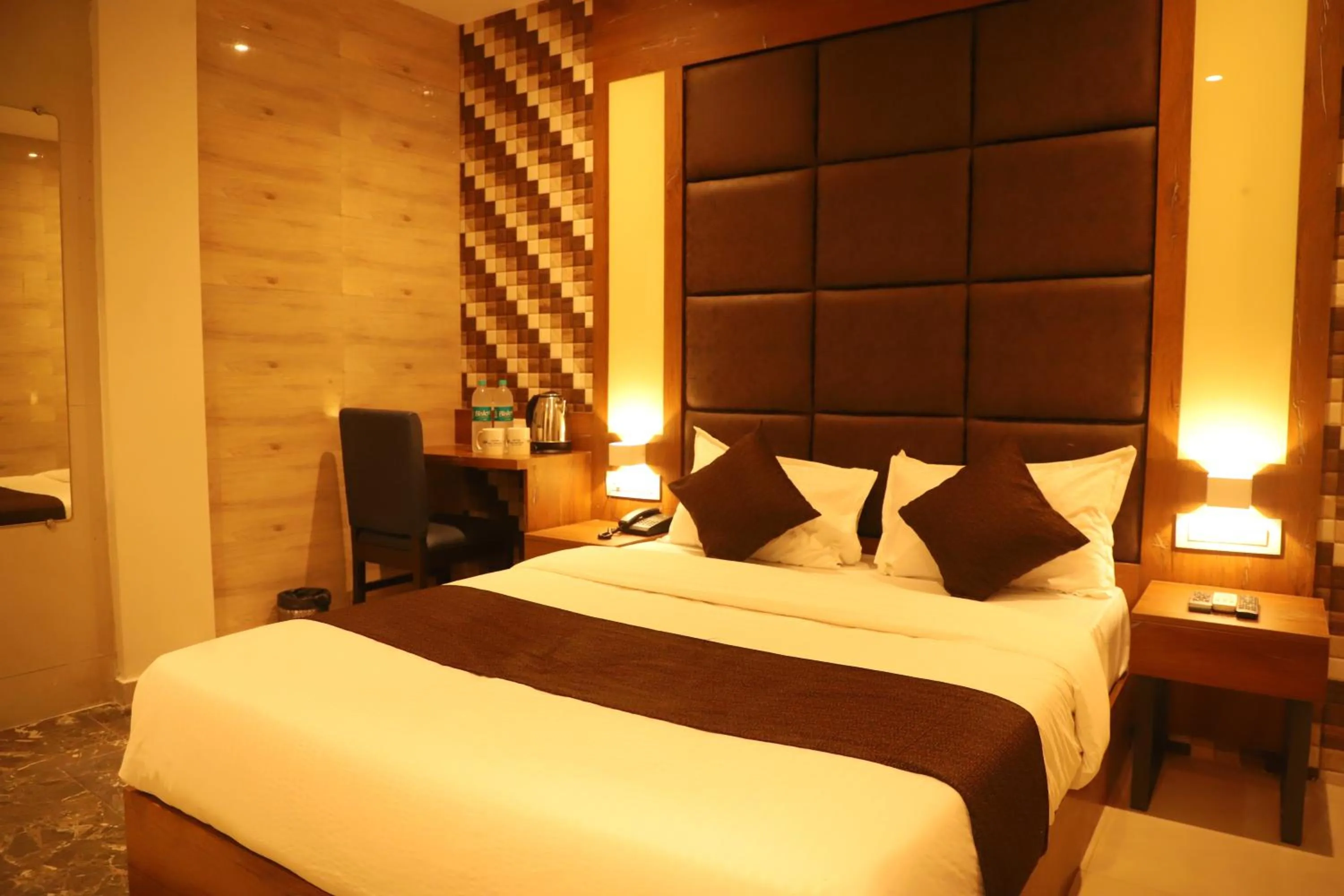 Bed in Hotel Sai Pritam