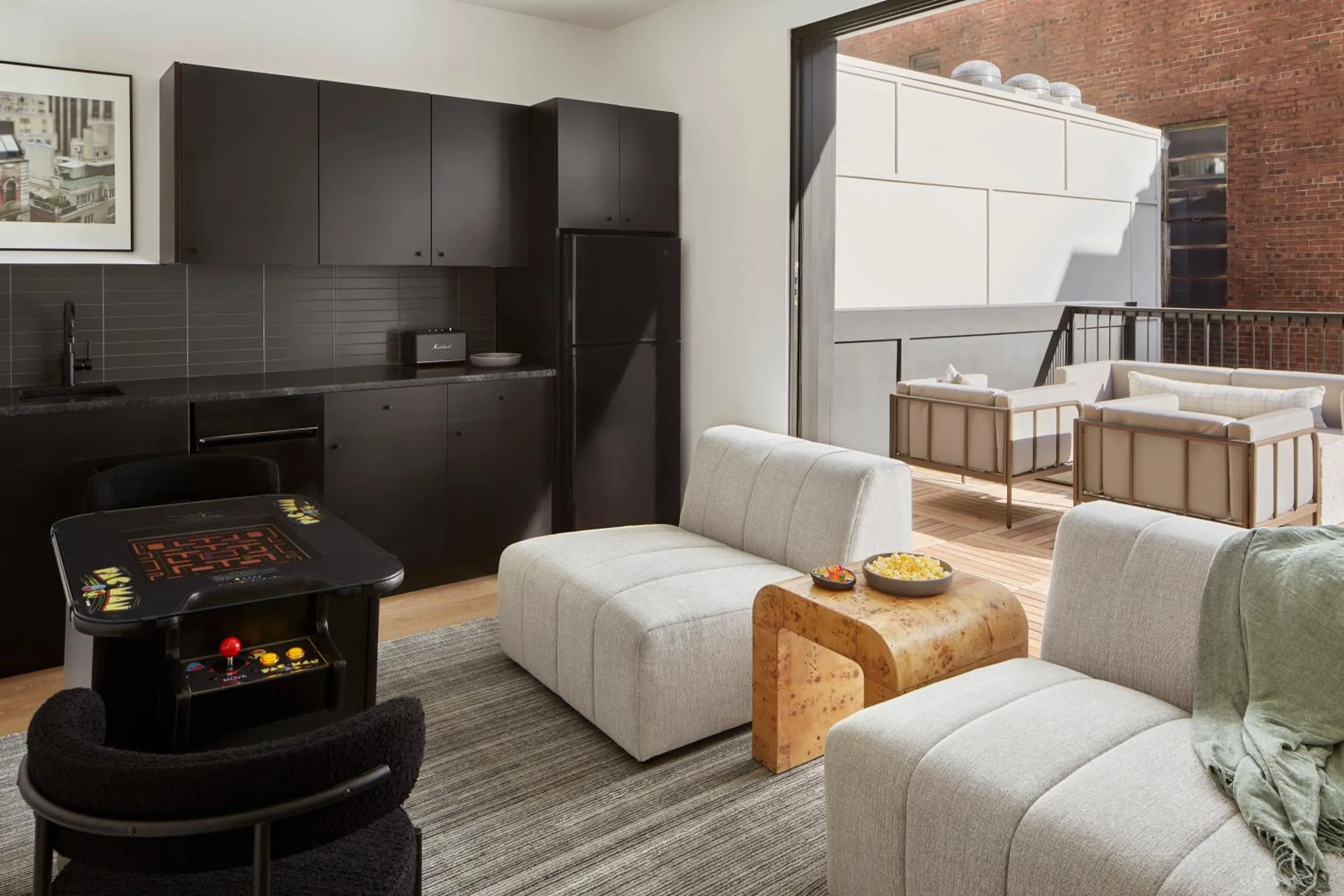 Living room in note by Mint House - Nashville Art District