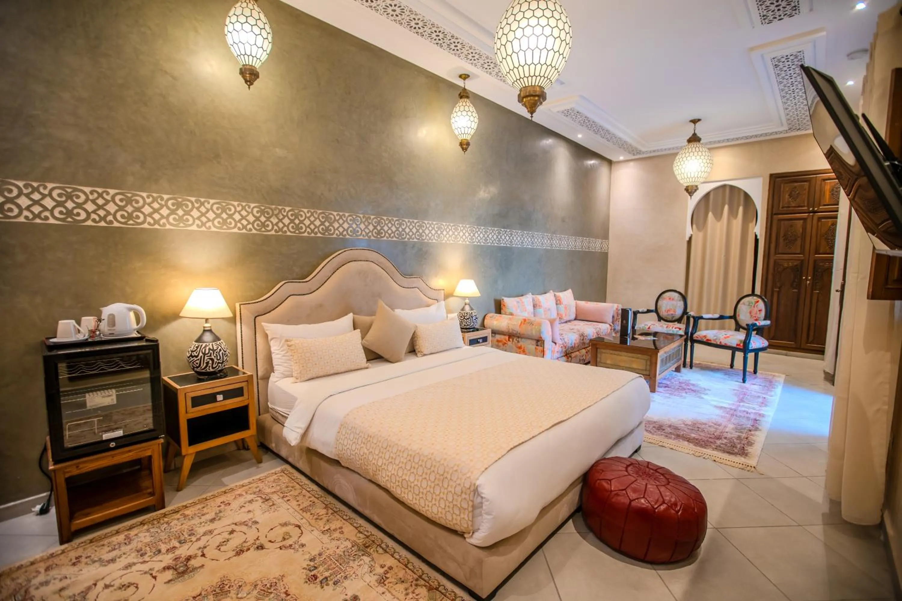 Bed in Riad Mandana & Spa