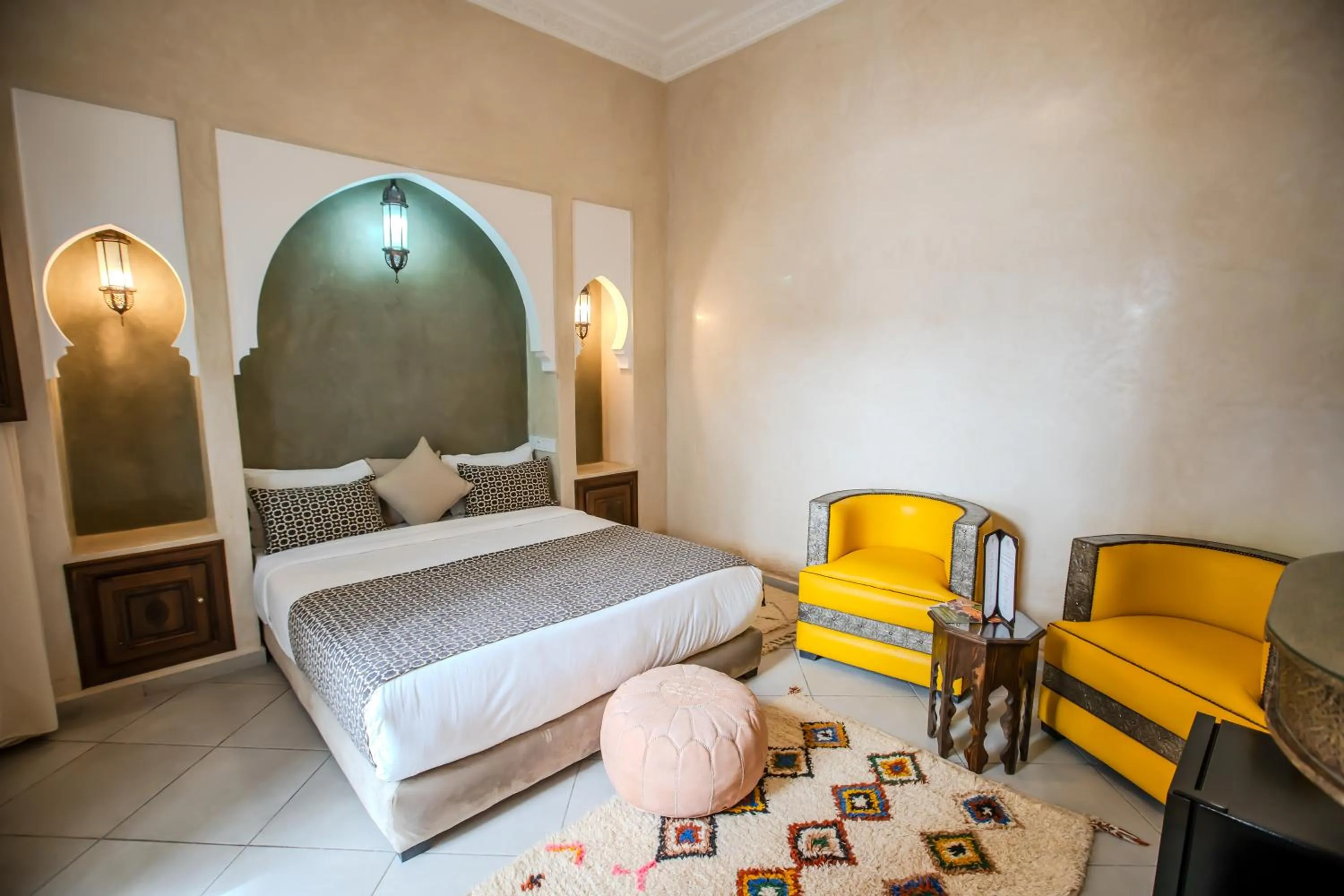 Bed in Riad Mandana & Spa
