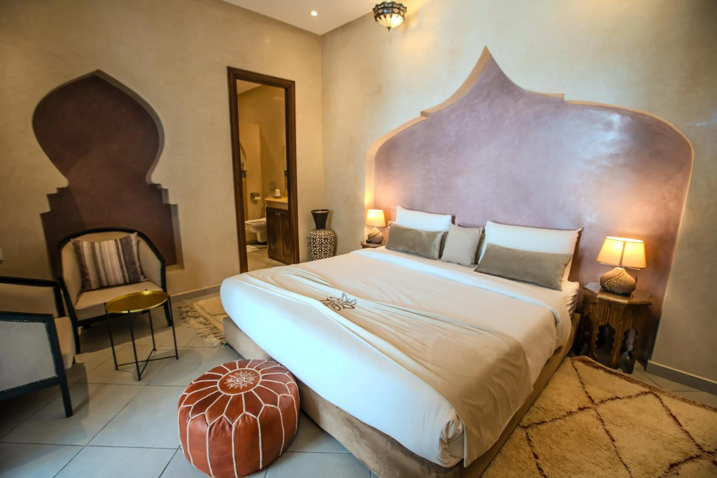 Bed in Riad Mandana & Spa