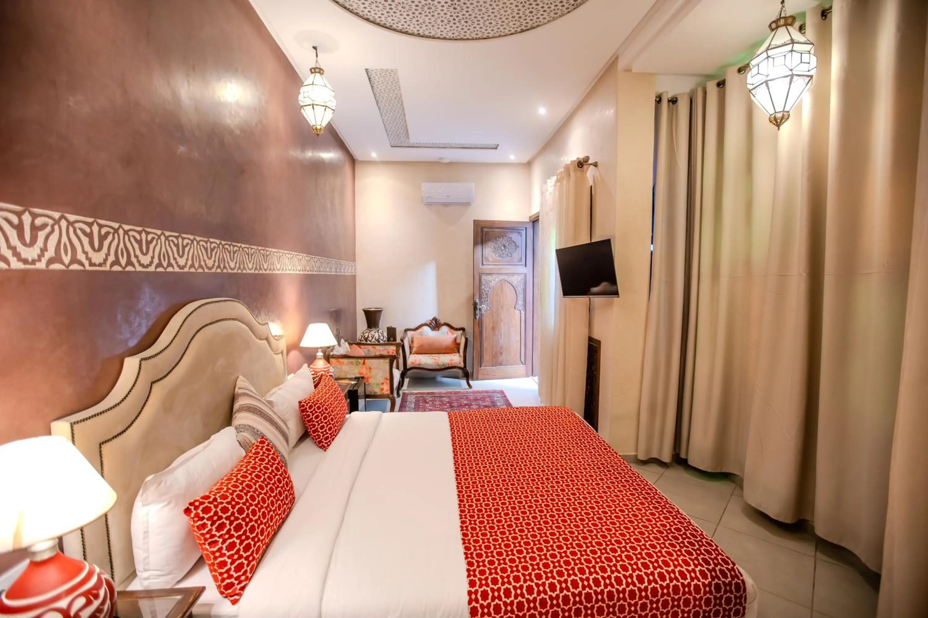 Bed in Riad Mandana & Spa