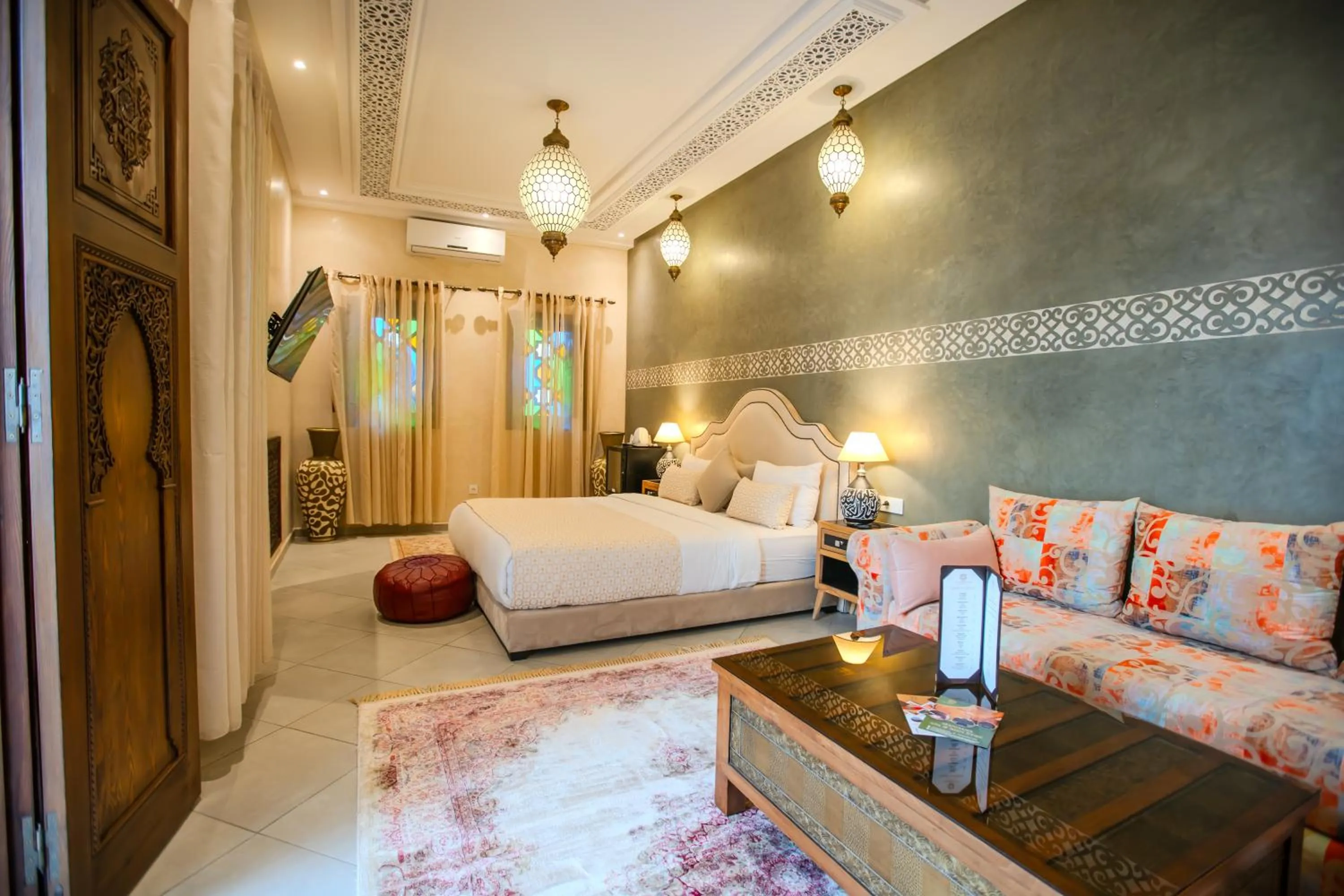 Bed in Riad Mandana & Spa