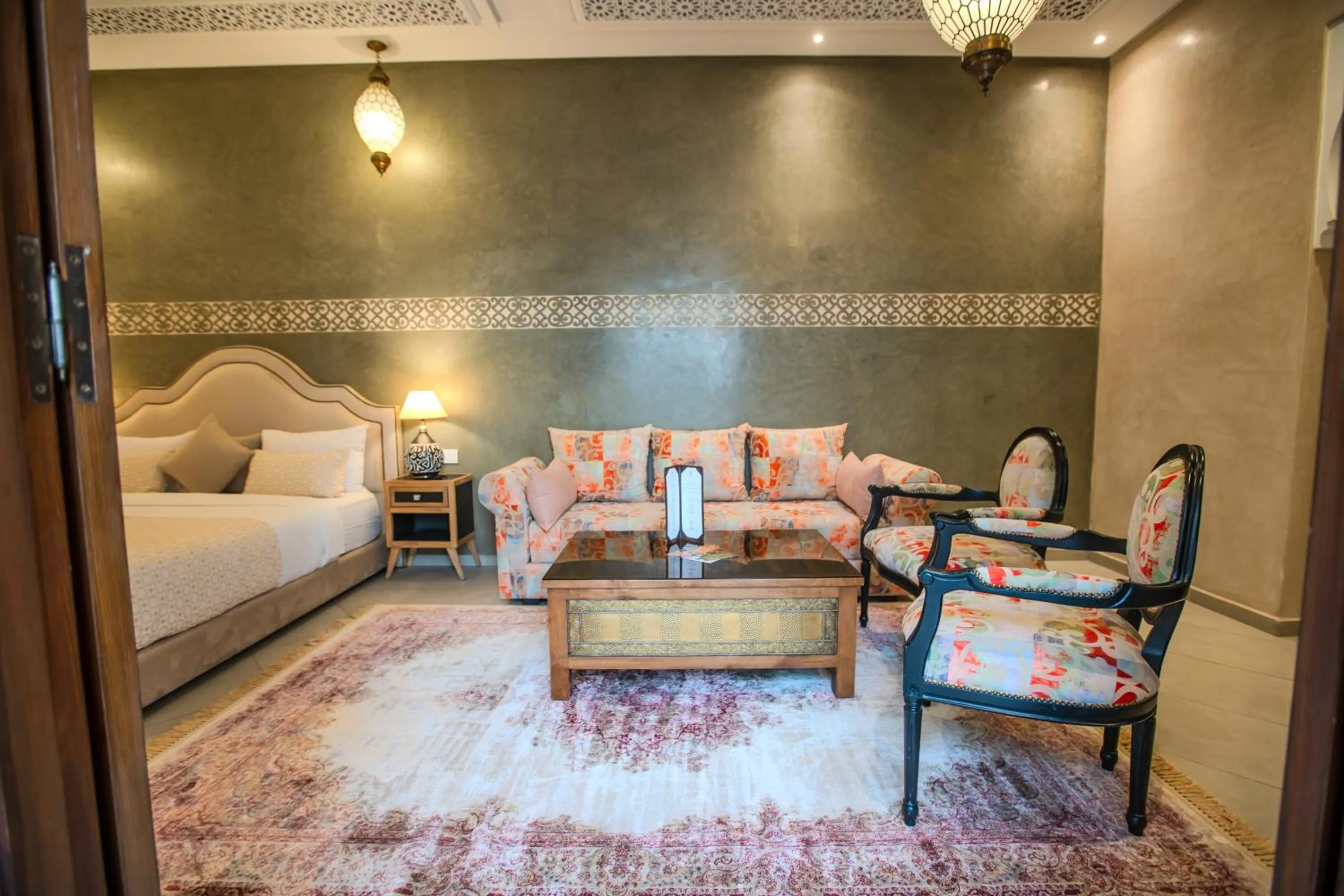 Bed in Riad Mandana & Spa