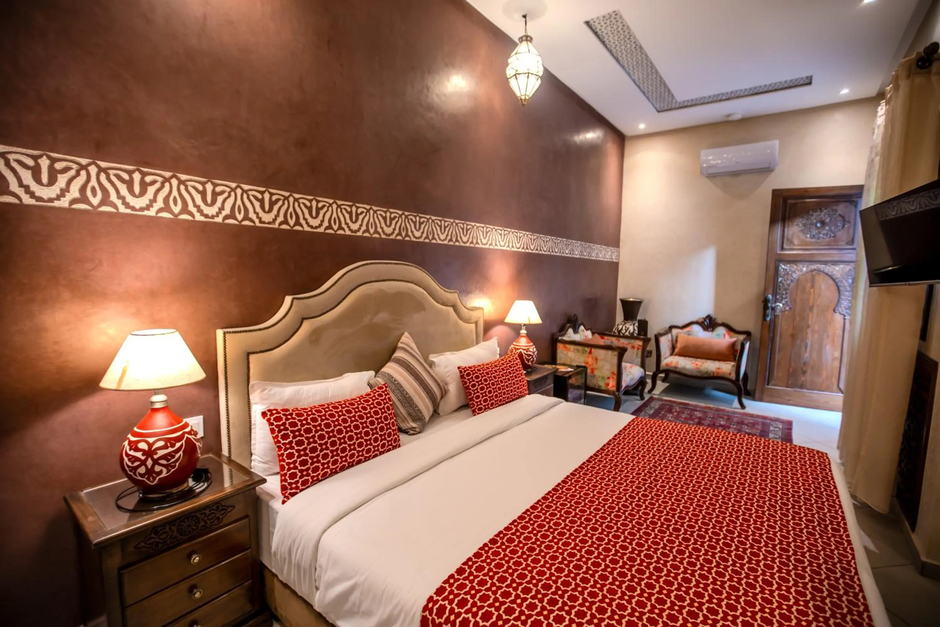 Bed in Riad Mandana & Spa