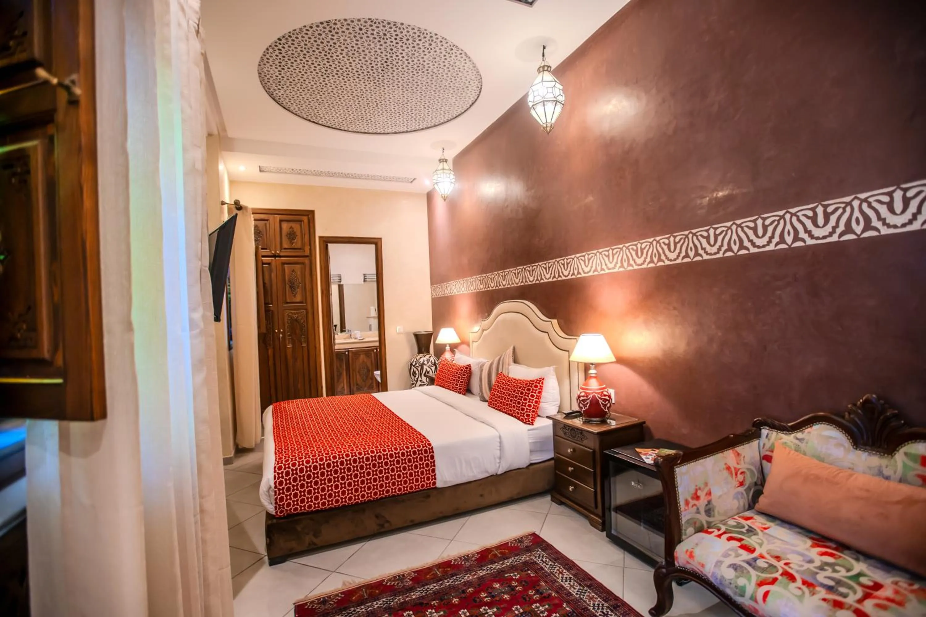Bed in Riad Mandana & Spa