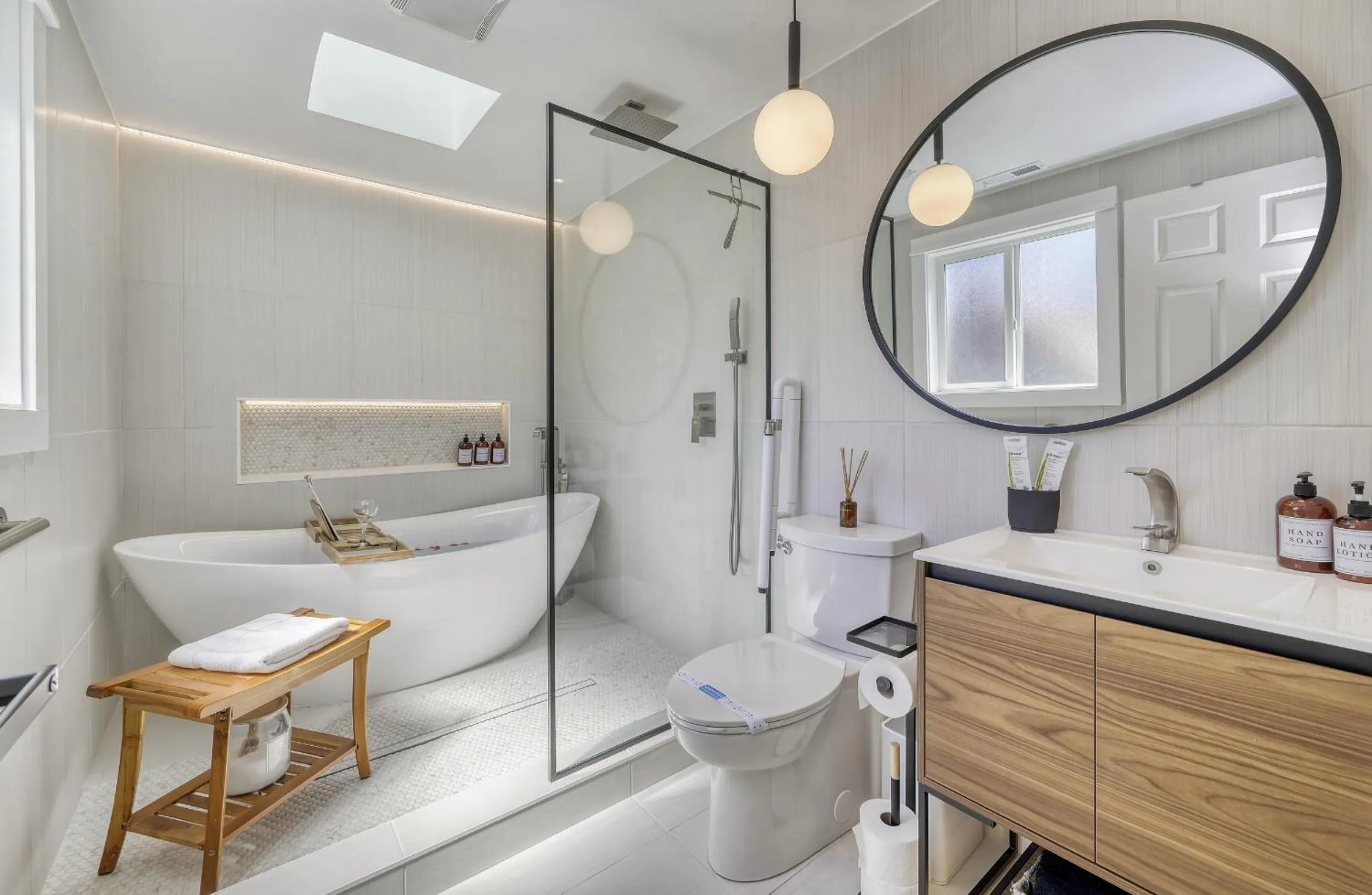 Shower in Zen Haus Serene Retreat, prime location with views