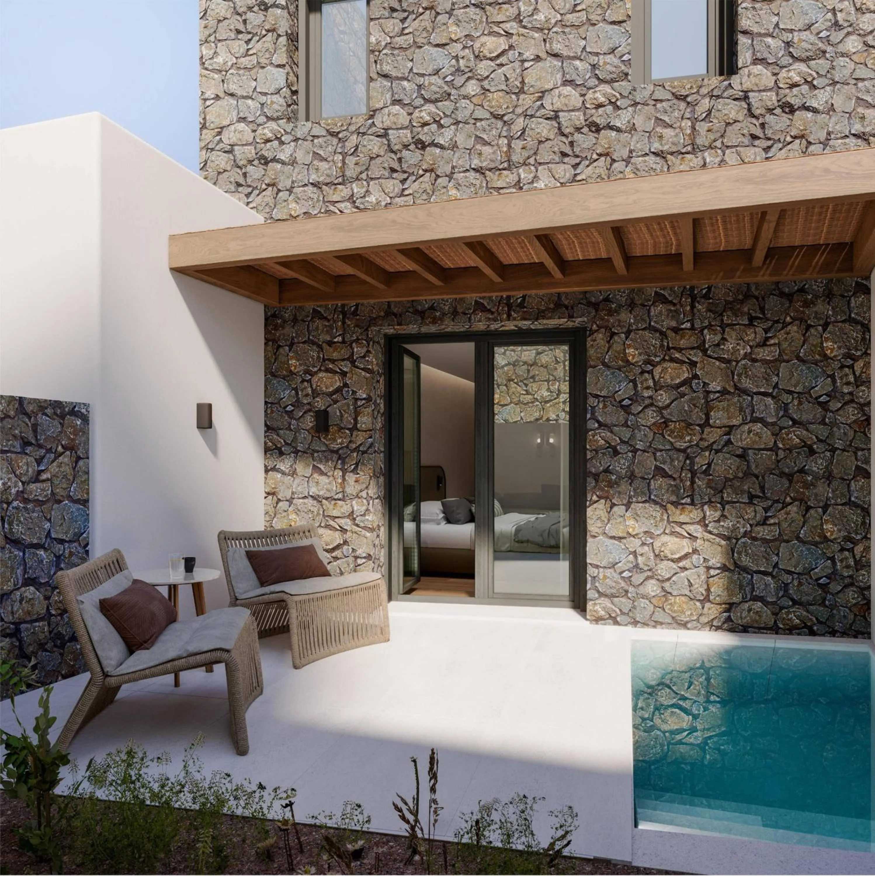 Patio in Anemelia Hotel Mykonos