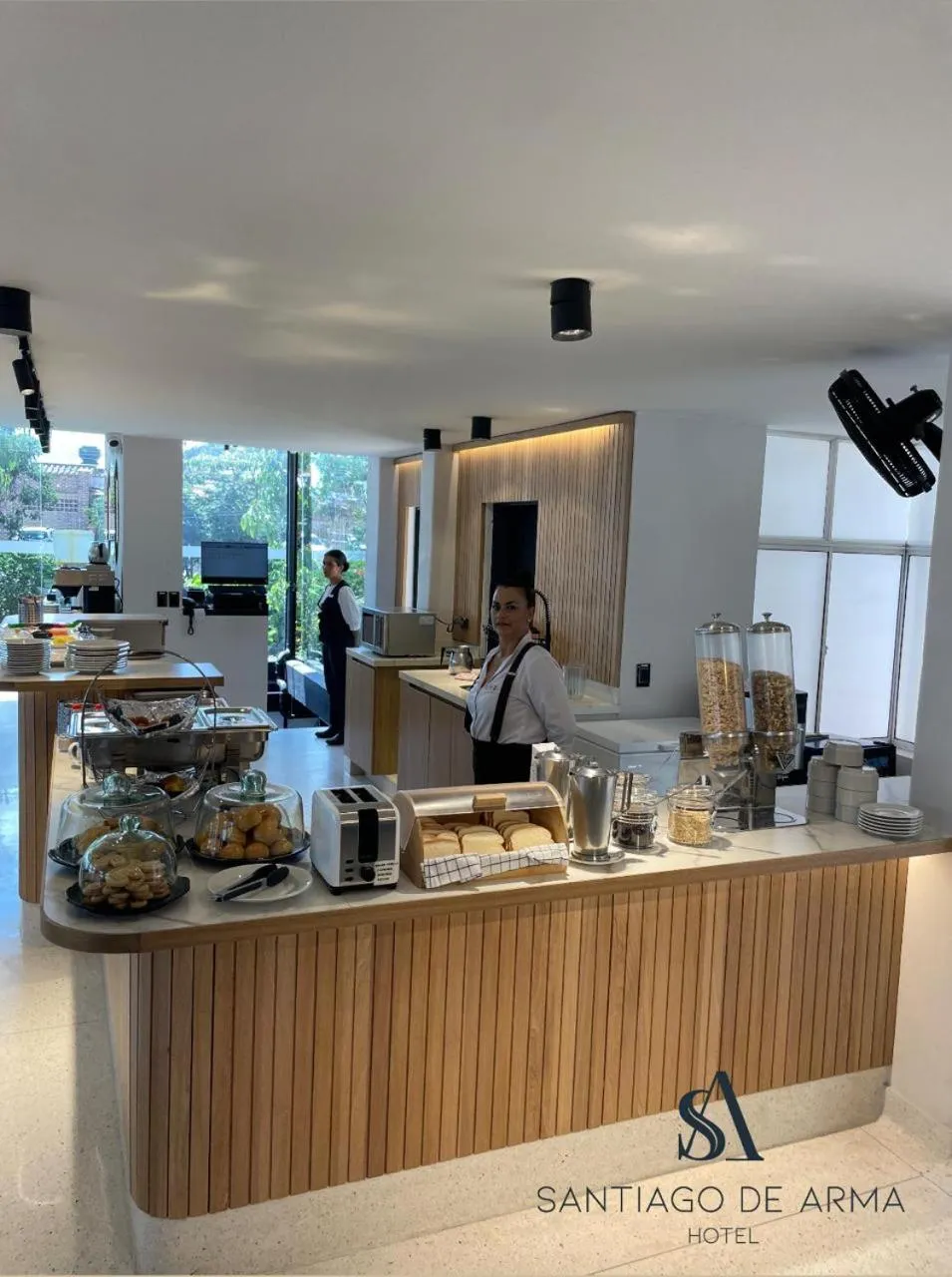 Buffet breakfast in Hotel Santiago de Arma